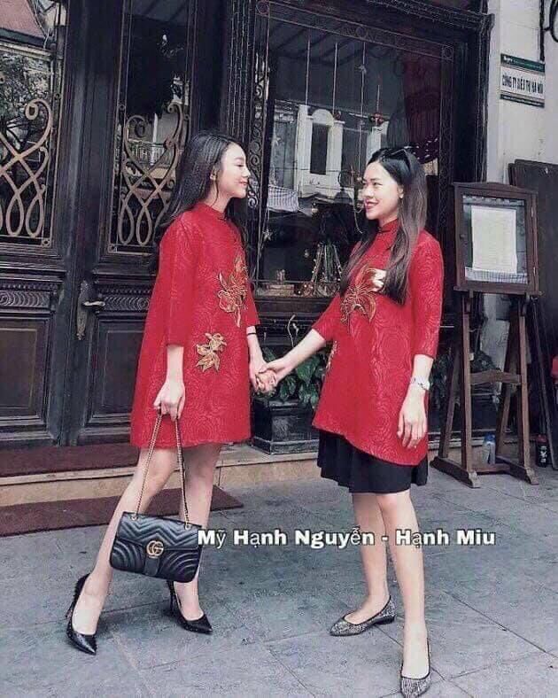 Áo Dài Tết Cách Tân Đỏ Mong Năm Mới May Mắn