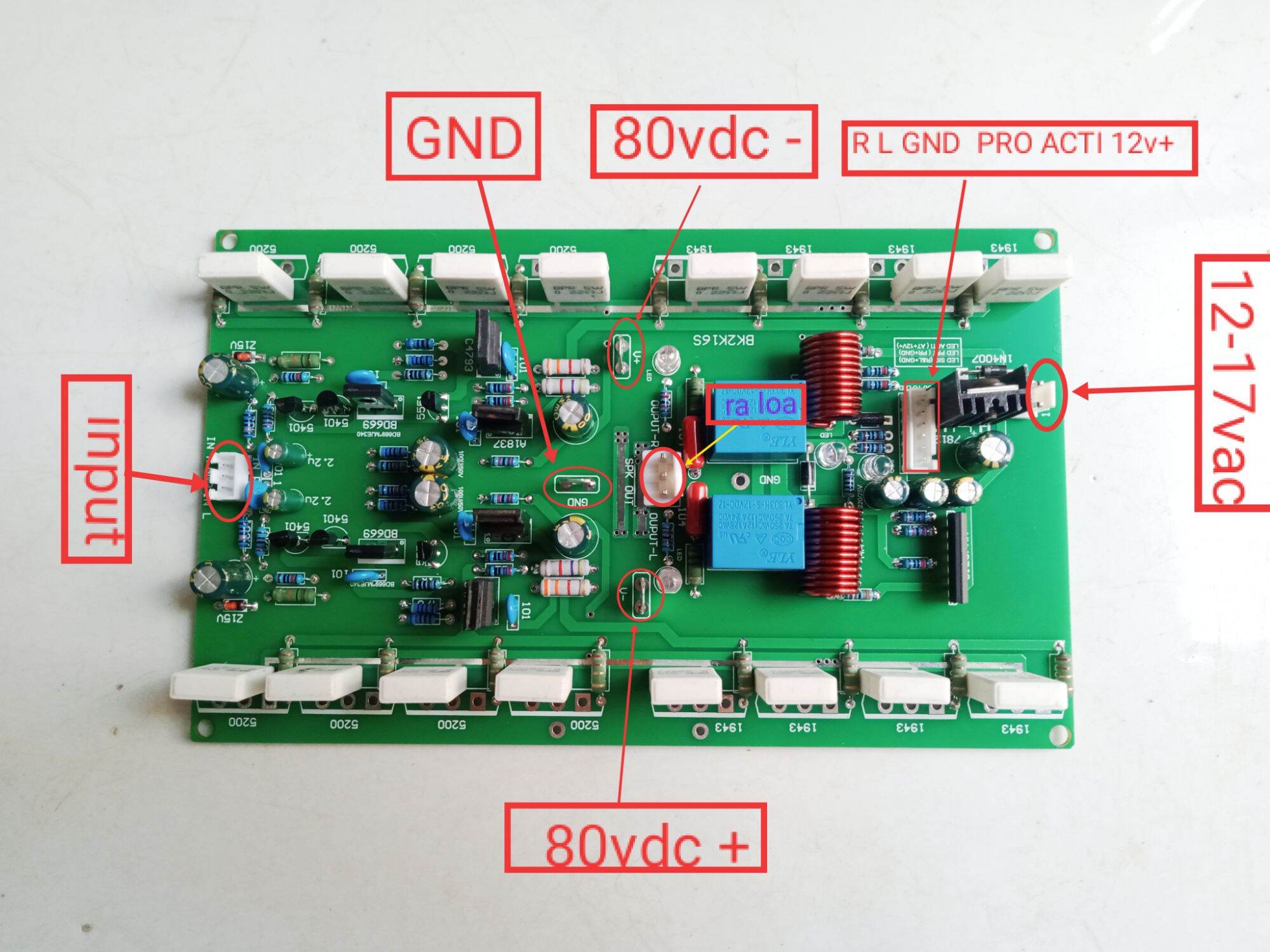 mạch công suất 16 sò stereo 800w