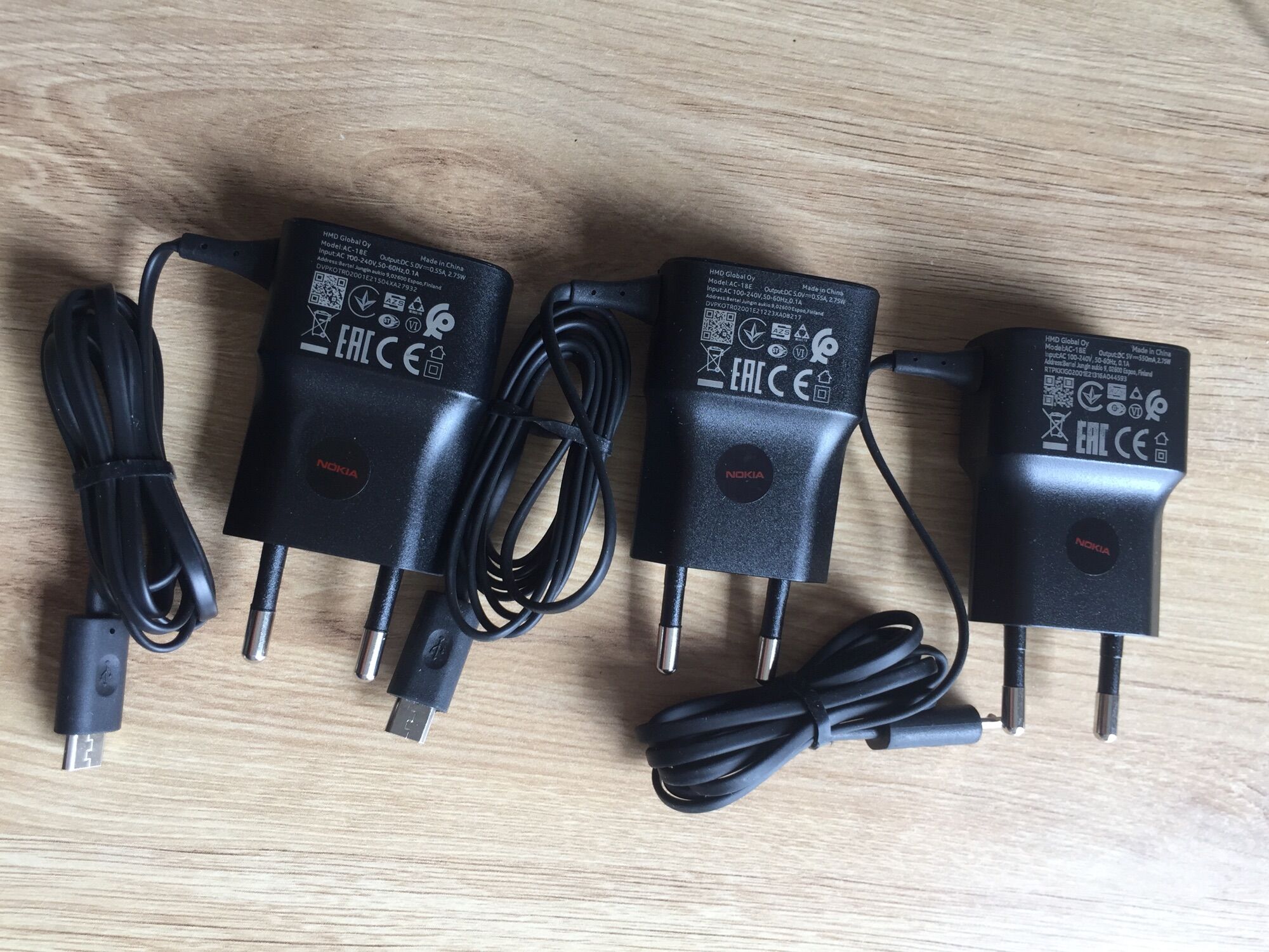 Sạc Nokia micro USB liền dây zin