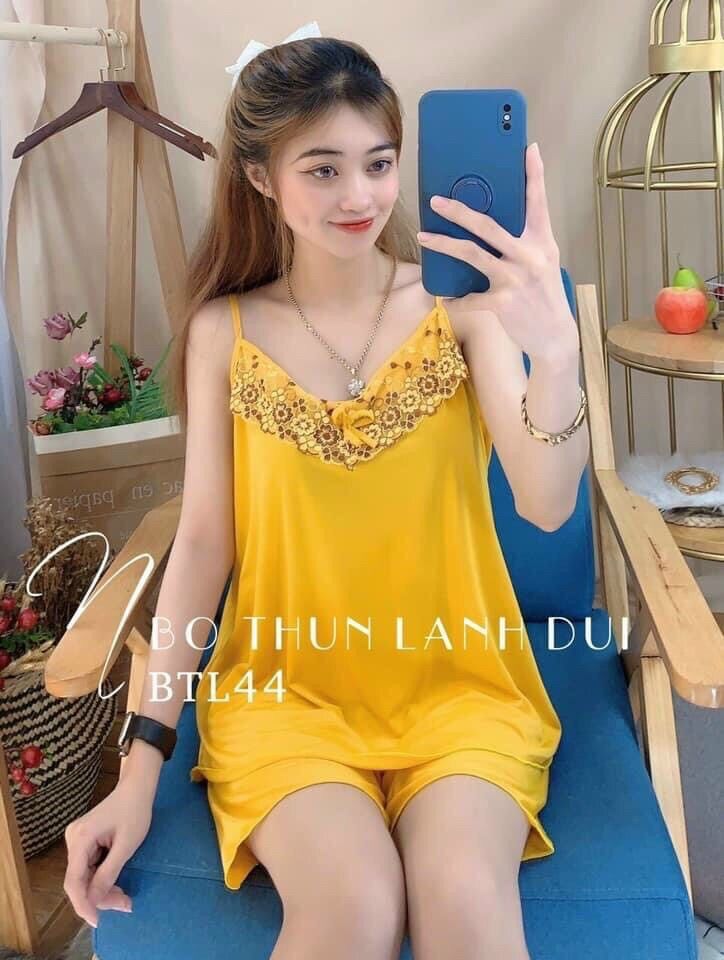 Bộ đùi thun lạnh 2 dây nhí phối ren