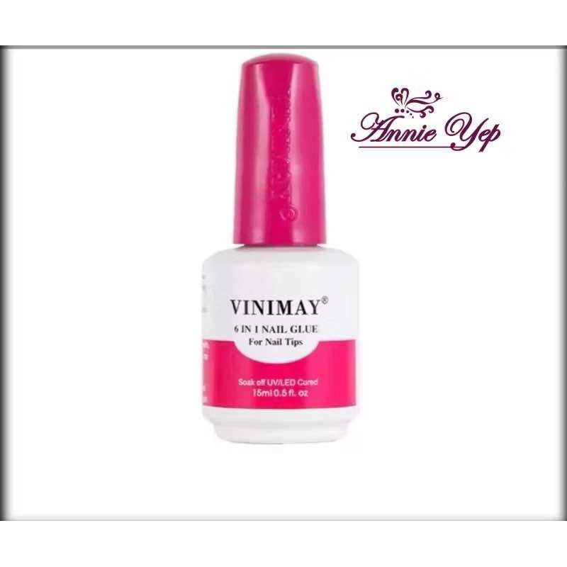 Gel đa năng 6in1 Vinimay 15ml - Sơn gel base, cứng móng, nối úp móng, top loang, top bóng (Na1818)