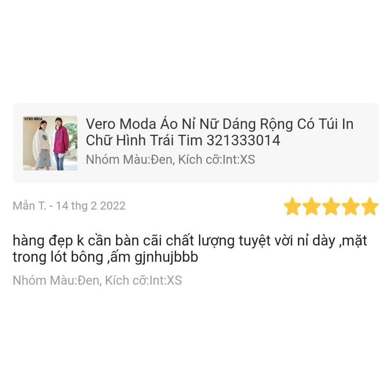 Thanh lý áo hoodie Vero moda size M