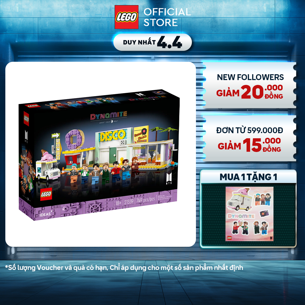LEGO ADULTS IDEAS 21339 Đồ chơi lắp ráp BTS Dynamite (749 chi tiết)