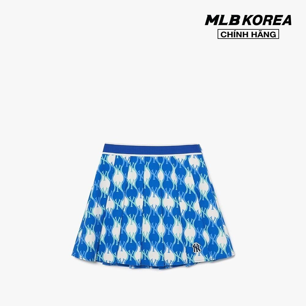 Mlb - chân váy xếp li mini argyle monogram 3fskm0233-50cbl