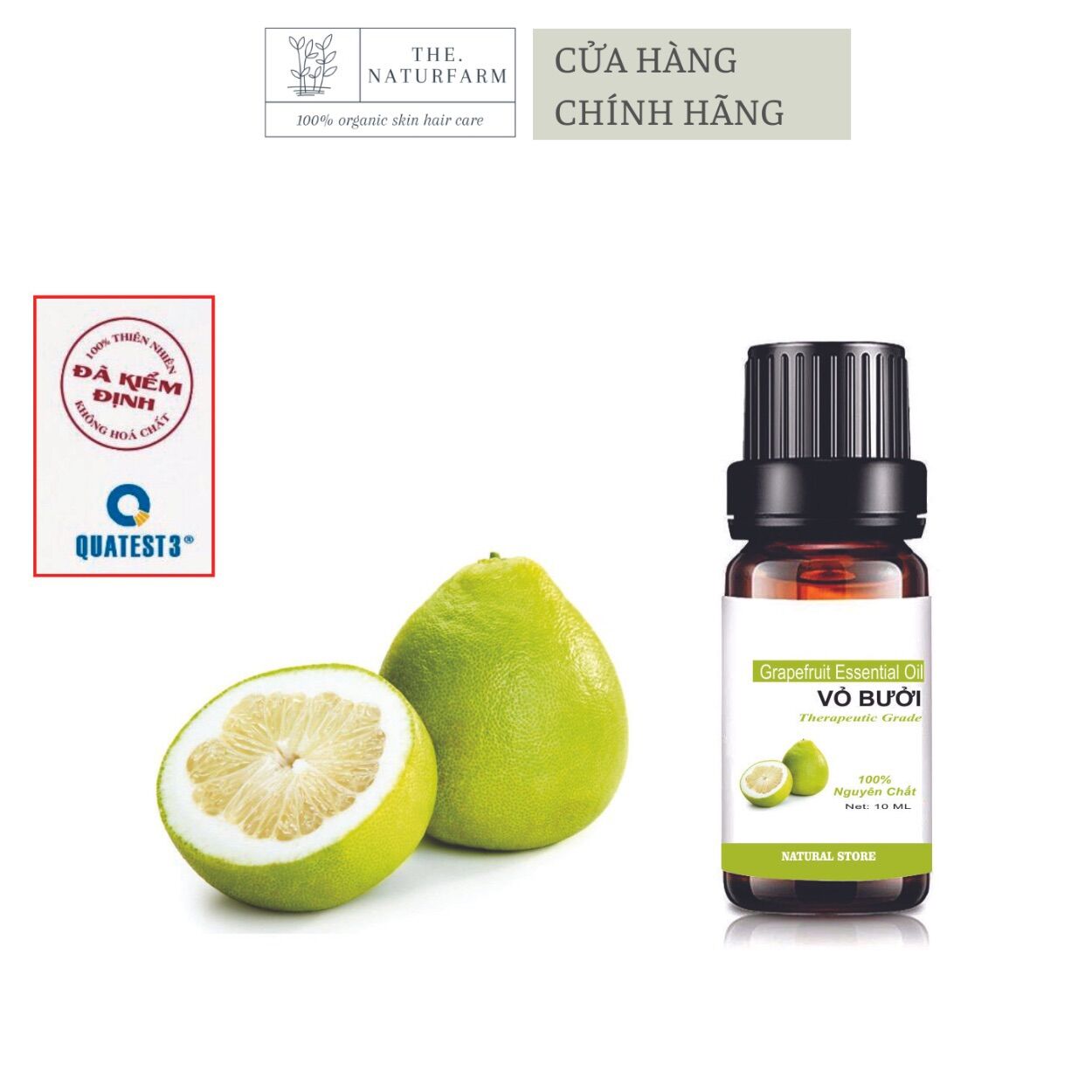 Tinh dầu vỏ bưởi 10ml - tinh dầu xông phòng treo xe đuổi muỗi