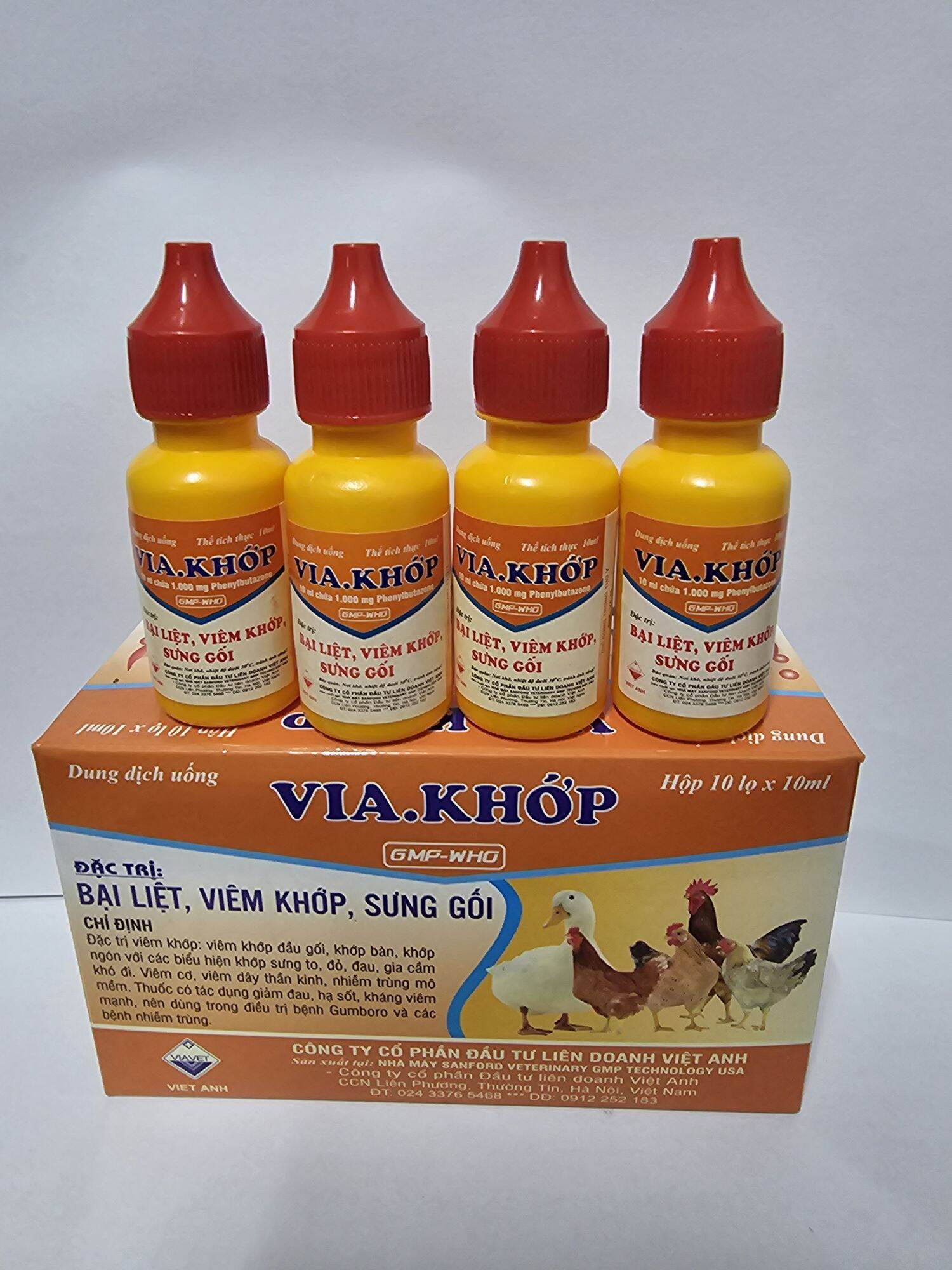 VIA.KHỚP (chai 10ml), t.r.i bại liệt, viêm khớp, sưng gối