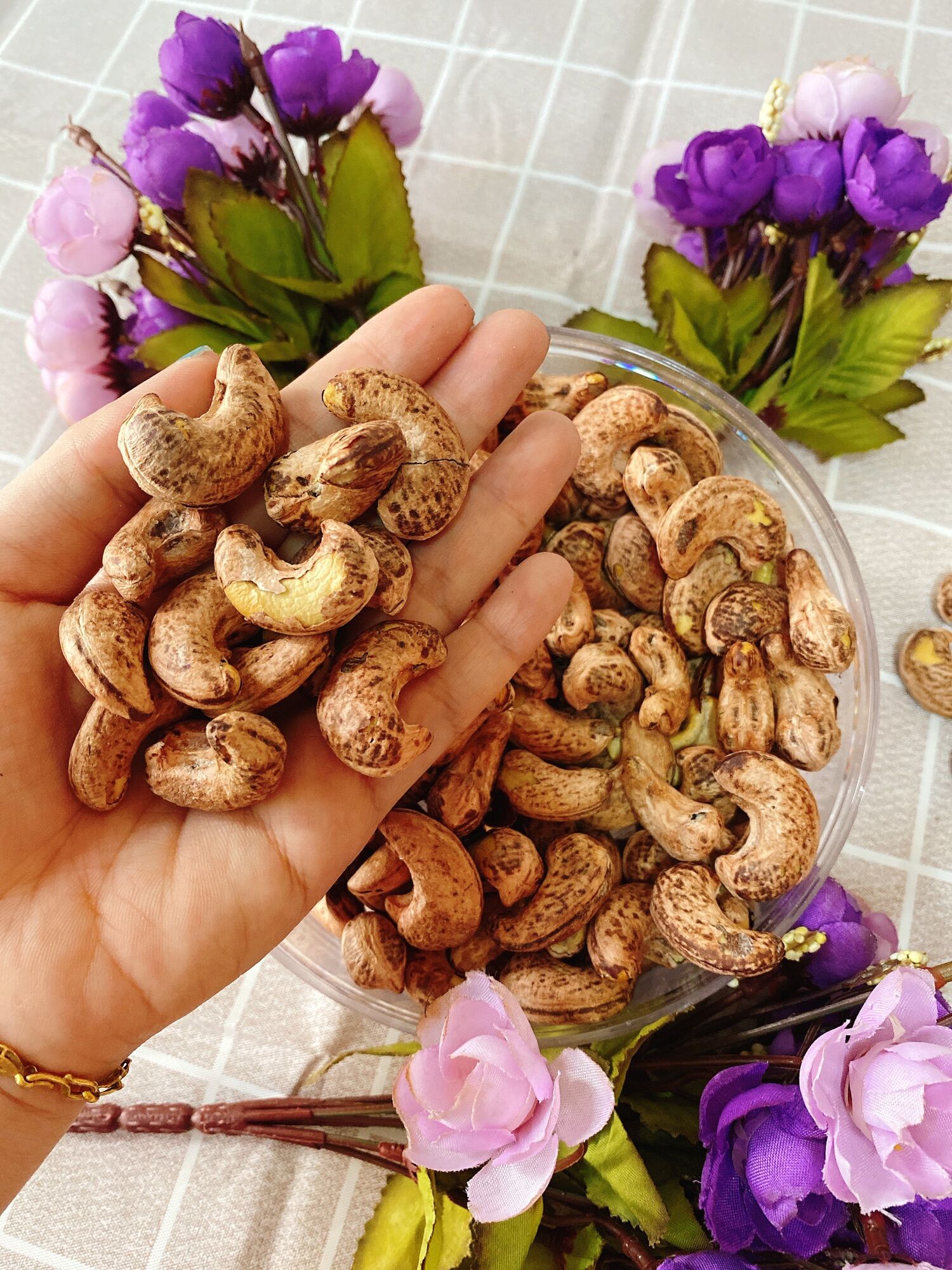 Hạt điều lụa rang muối bình phước 500gr