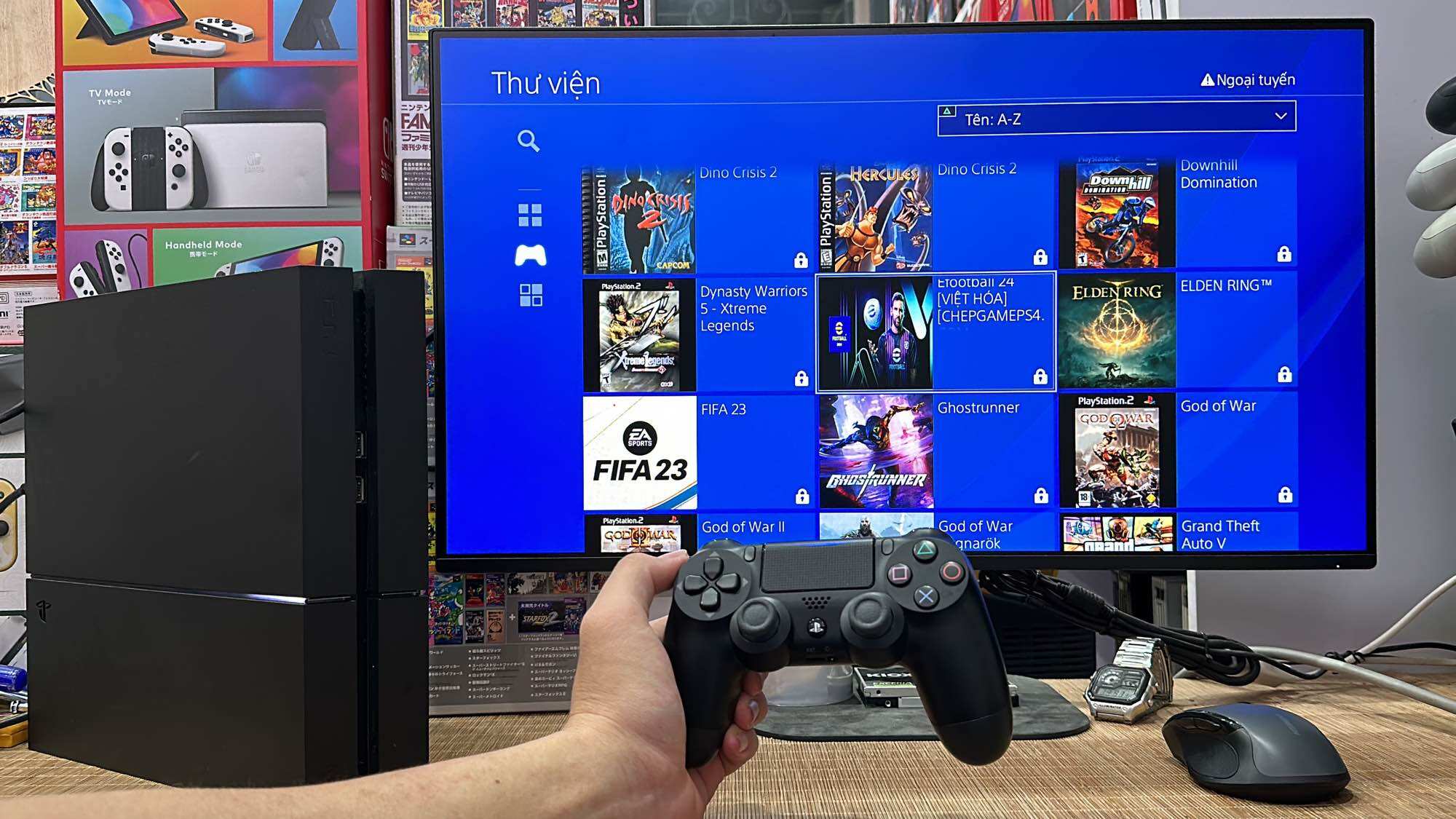Máy chơi Game PS4 hack Full Game 1TB
