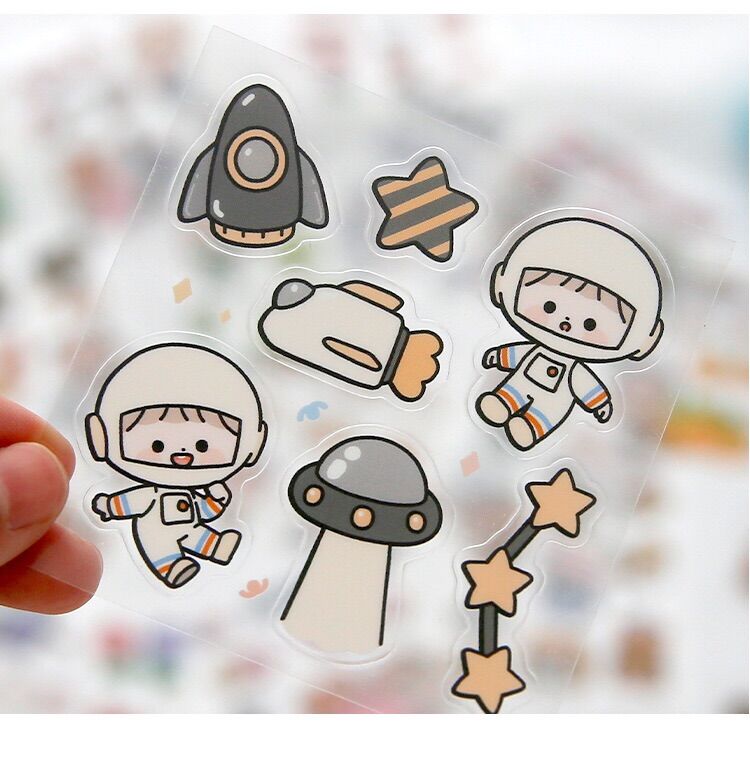 Set 10 tấm sticker hoạt hình dán trang trí