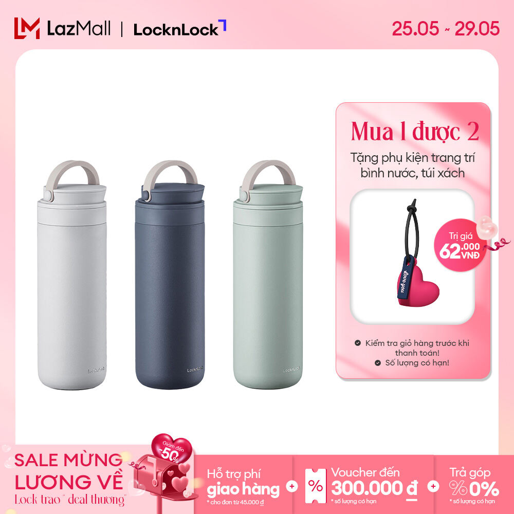 Bình giữ nhiệt Lock&Lock Metro Two Way 475ml - LHC4274 (3 màu)- Có quai cầm - giữ nhiệt 8 tiếng - mi