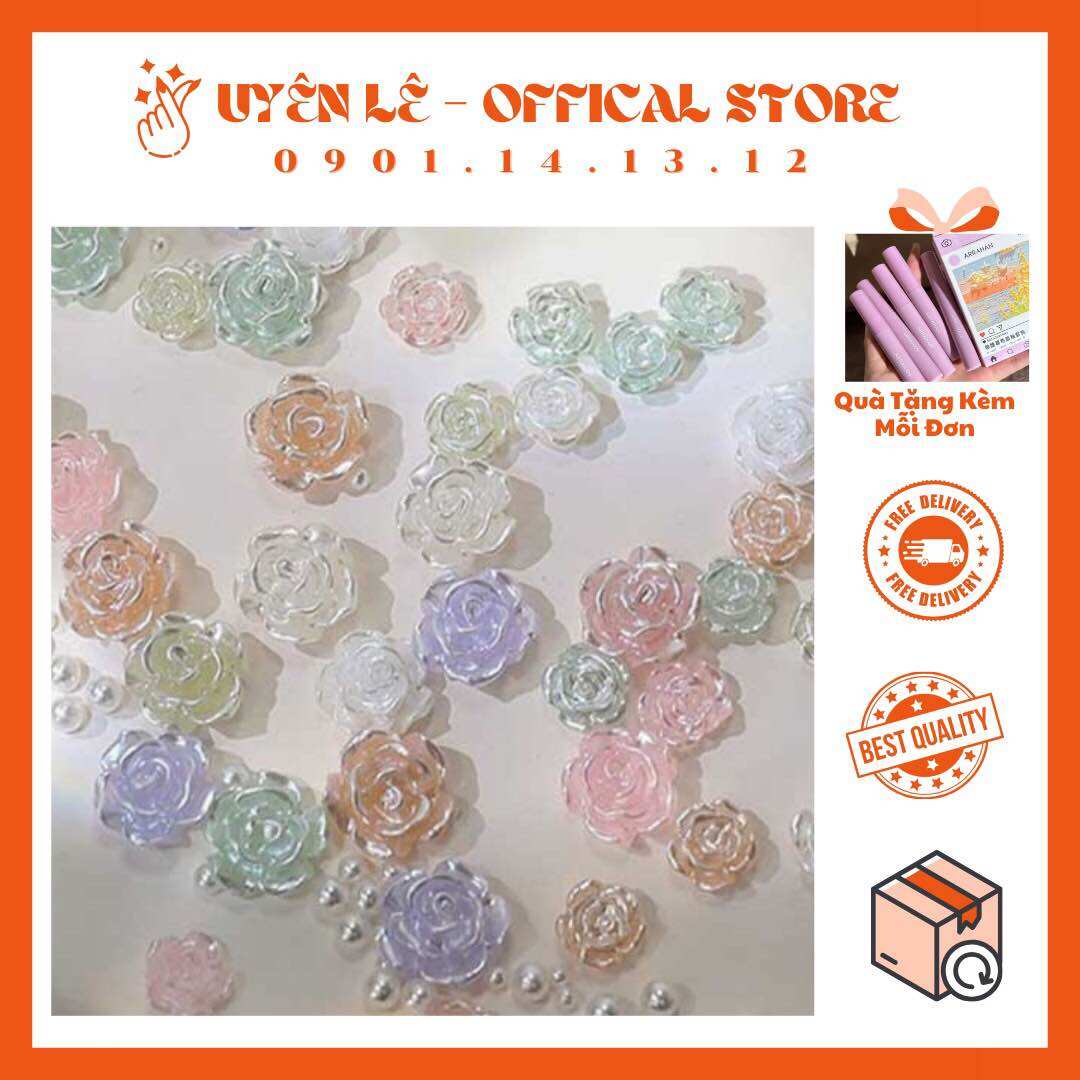 Charm hoa mix màu gắn nail