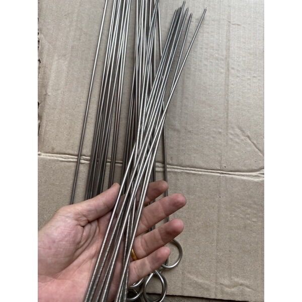 10 Que xiên nướng dài 60cm - Que xiên inox không rỉ