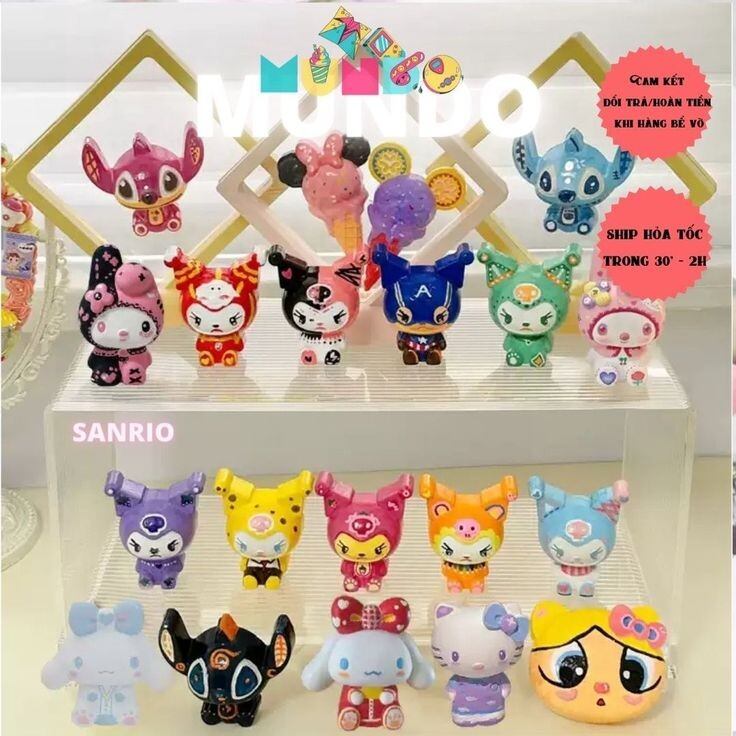 Combo 10c tượng mini 2d - kèm màu cọ