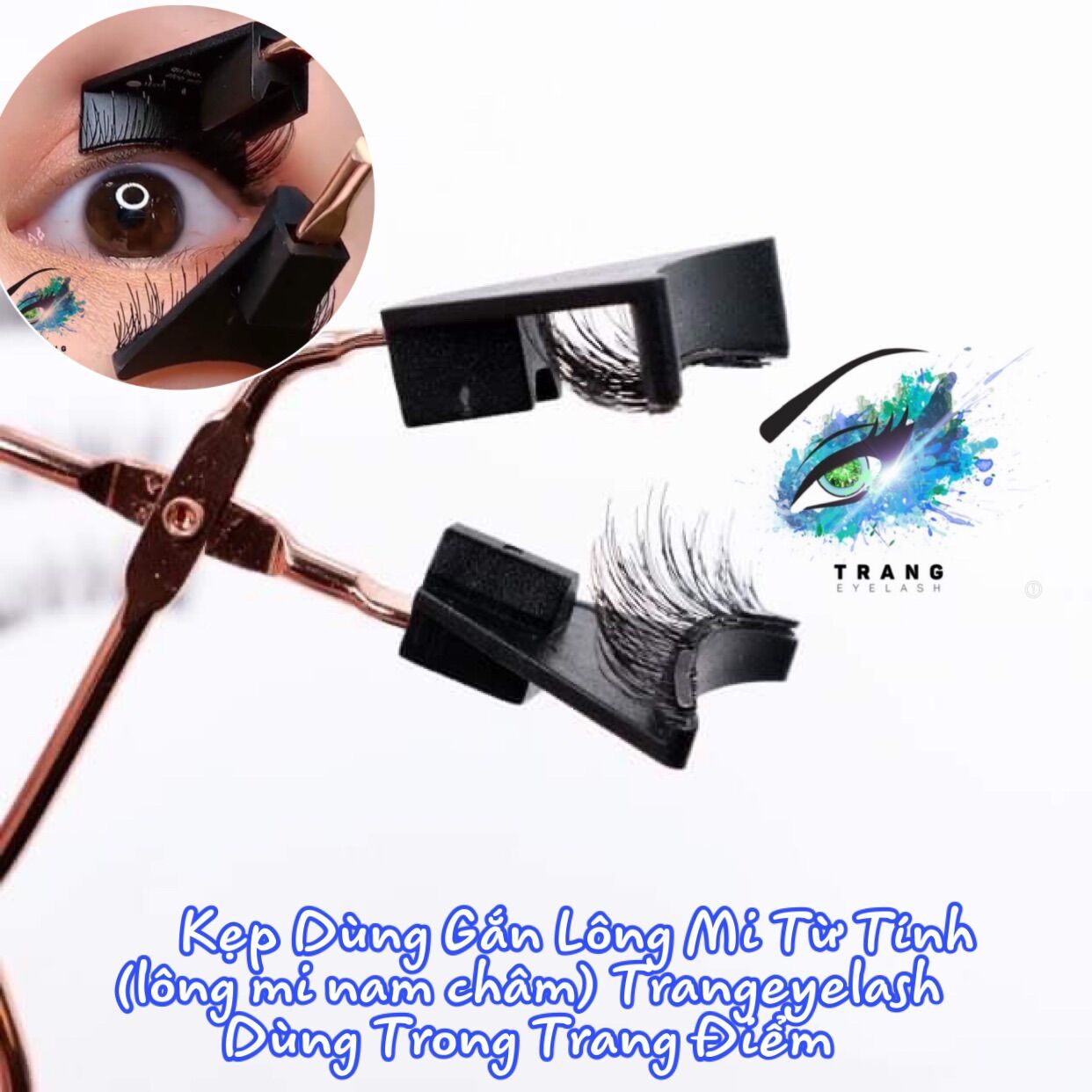 Dụng Cụ Gắn Lông Mi Từ Tính Trangeyelash/ Kẹp Gắn Lông Mi Từ Tính Dùng Cho Trang Điểm Làm Đẹp