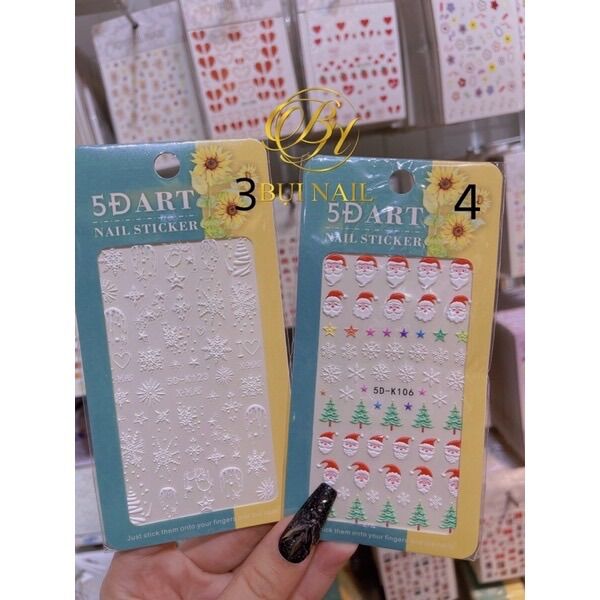 STICKER DÁN HÌNH NOEL 5D NỔI