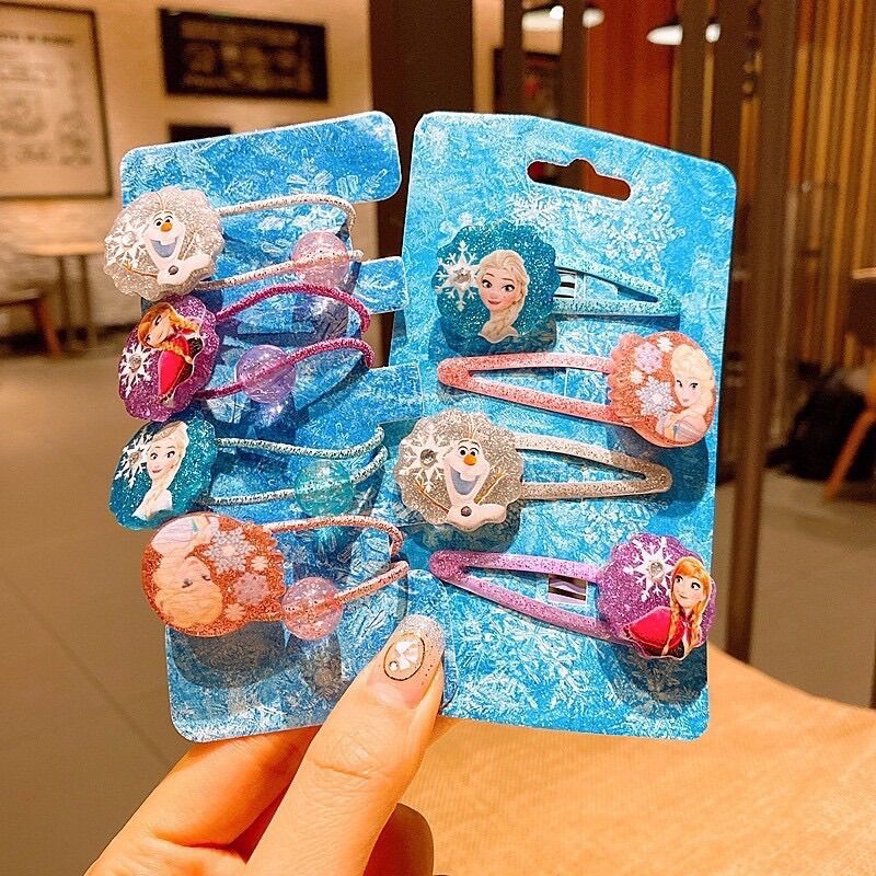 Set kẹp tóc/cột tóc Elsa cho bé gái
