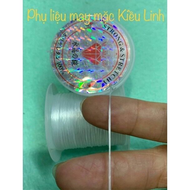 Cước thun dẹp co giãn tốt dùng xỏ hạt cườm hạt trai
