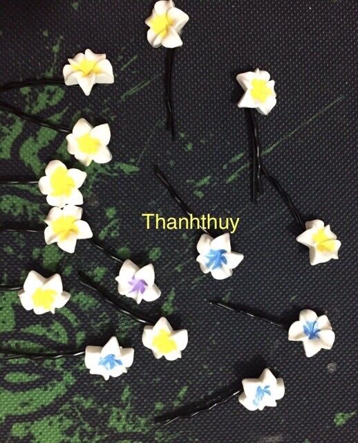 💥Set 10 Kẹp Tóc Hoa Sứ Nhiều màu (Xả kho)