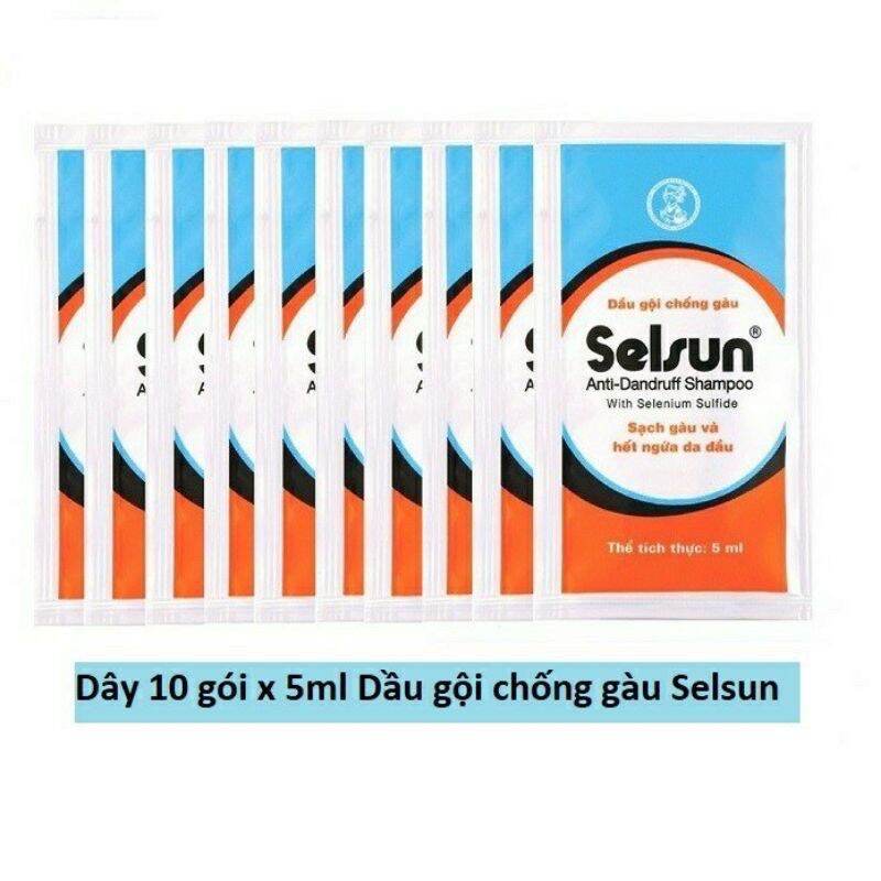 7 gói dầu gội  selsun 5ml/gói
