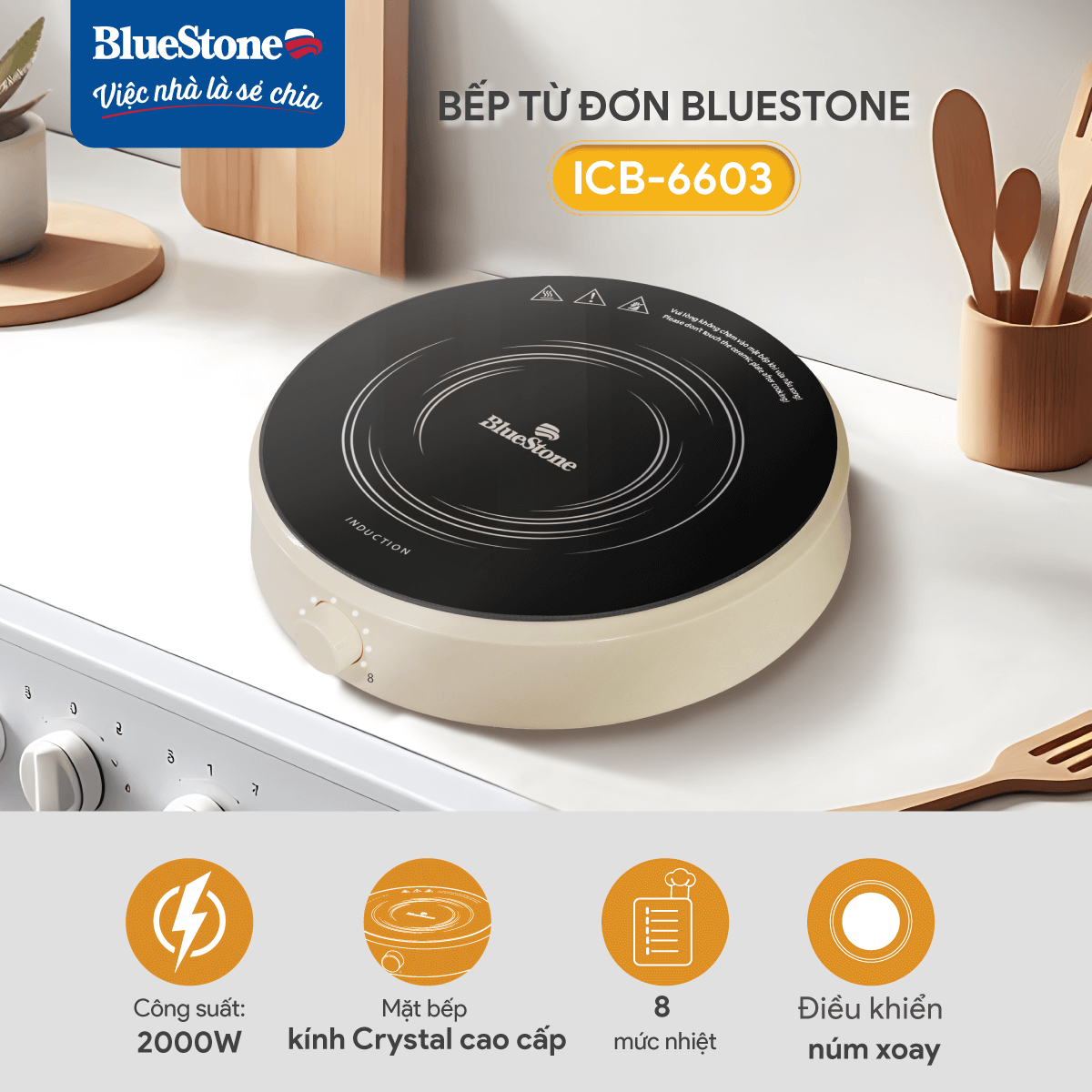 Bếp Từ Đơn BlueStone ICB-6603 - 2000W