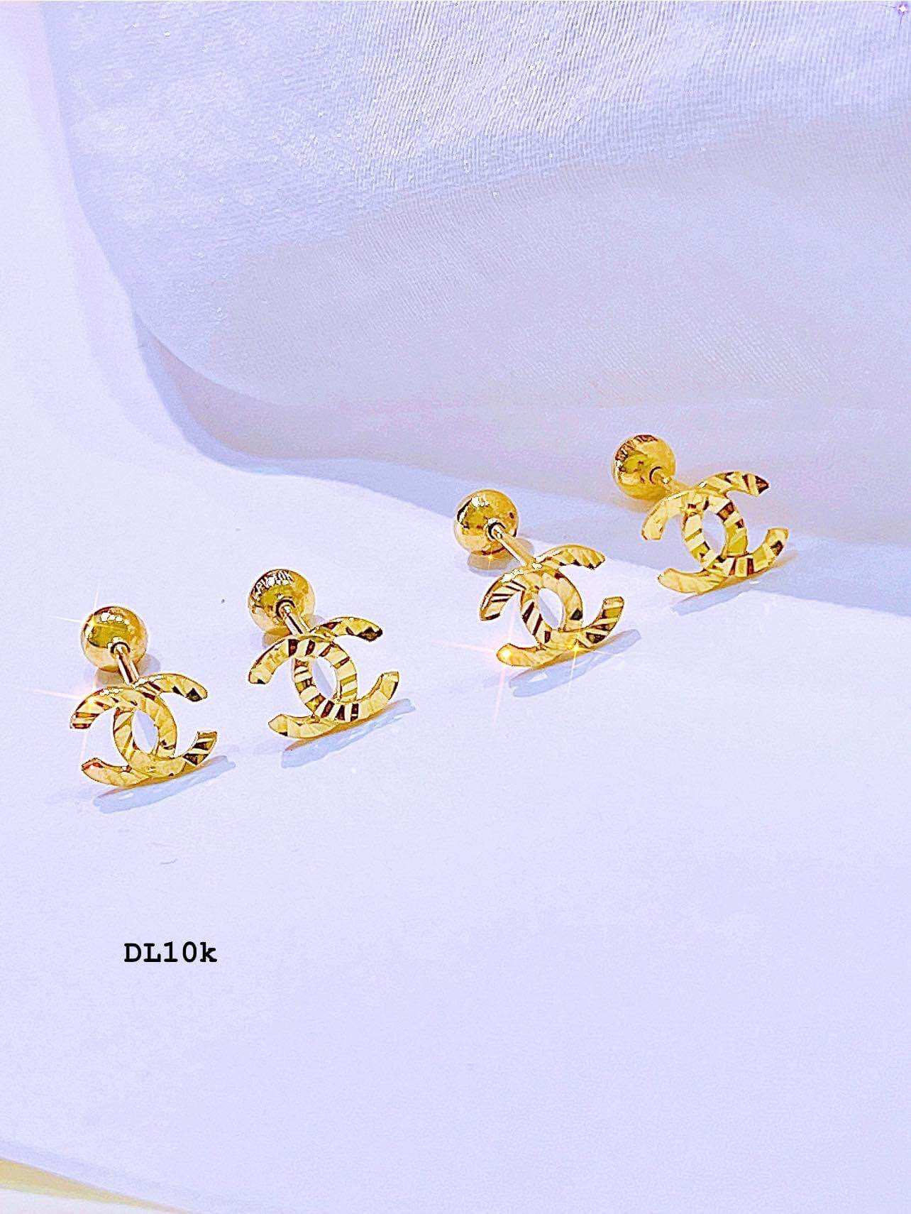 Bông tai nụ xoáy ren X nhỏ xinh kute- có bảo hành