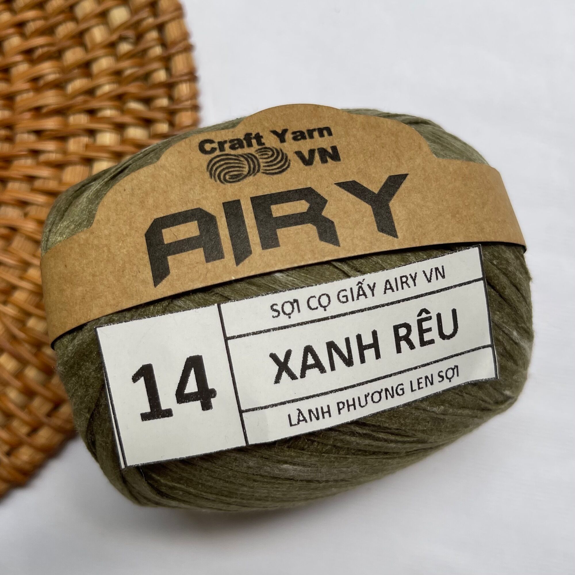 Sợi Cọ Giấy Airy Đan Móc Túi Xách, Mũ Nón Vintage