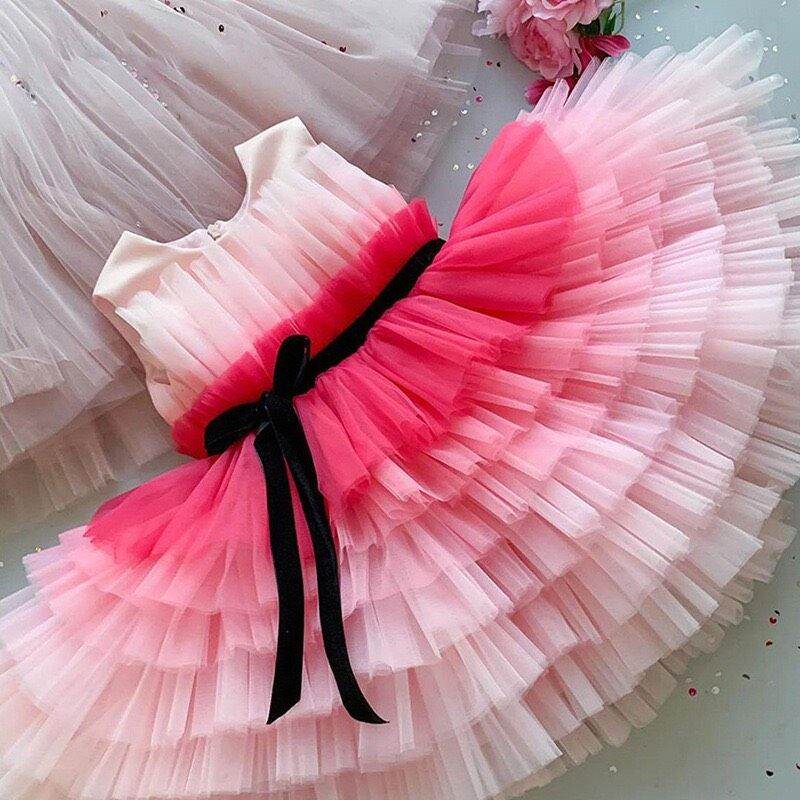 Váy công chúa tầng cho bé gái sắc màu siêu xinh từ 8-20kg