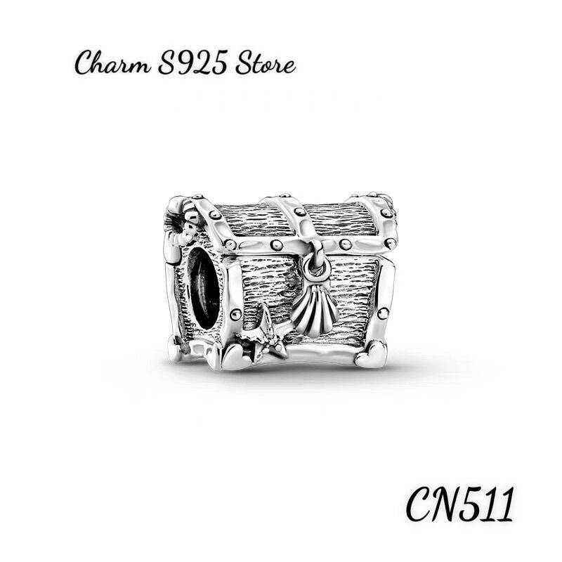Charm pan ale rương kho báu bạc s925 cao cấp