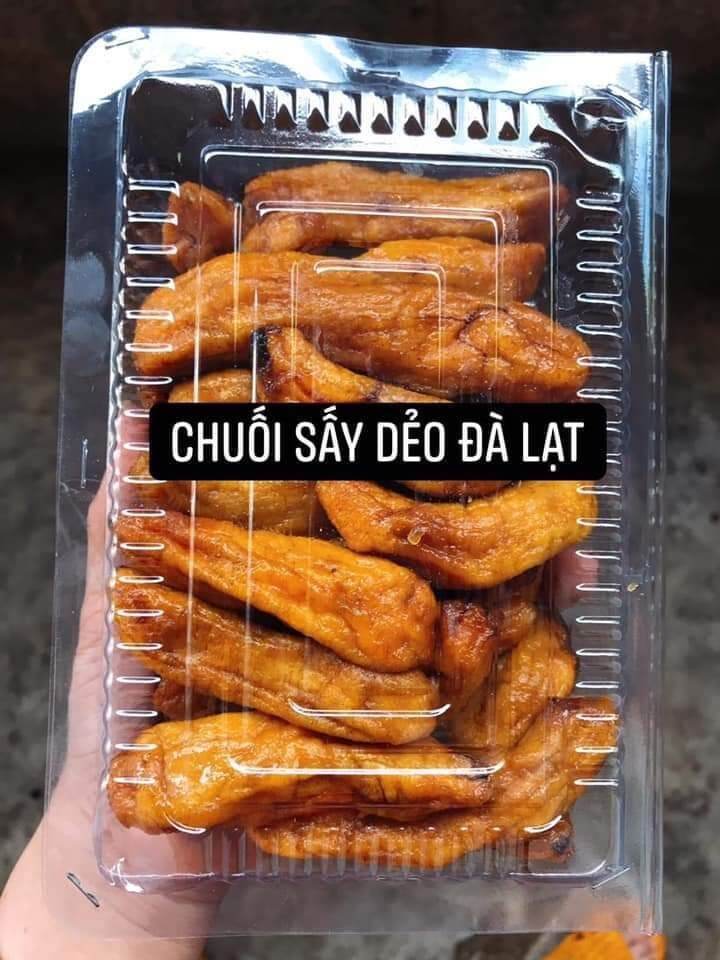 250gr chuối sấy dẻo nguyên quả ngọt dịu bao ngon - không chát