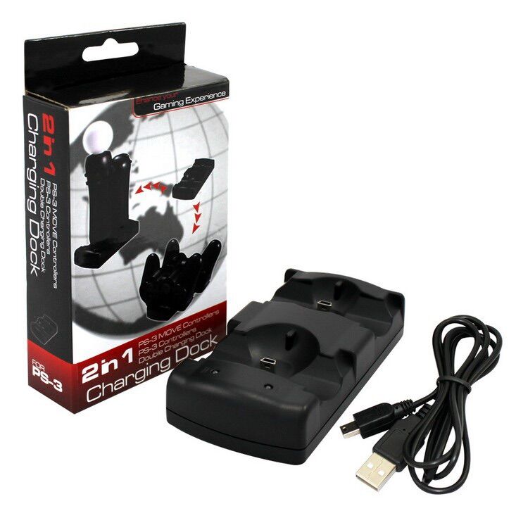 Dock sạc tay ps3 3 in 1 đế sạc tay cầm Ps3 hỗ trợ củ sạc điện thoại Charging dock controller