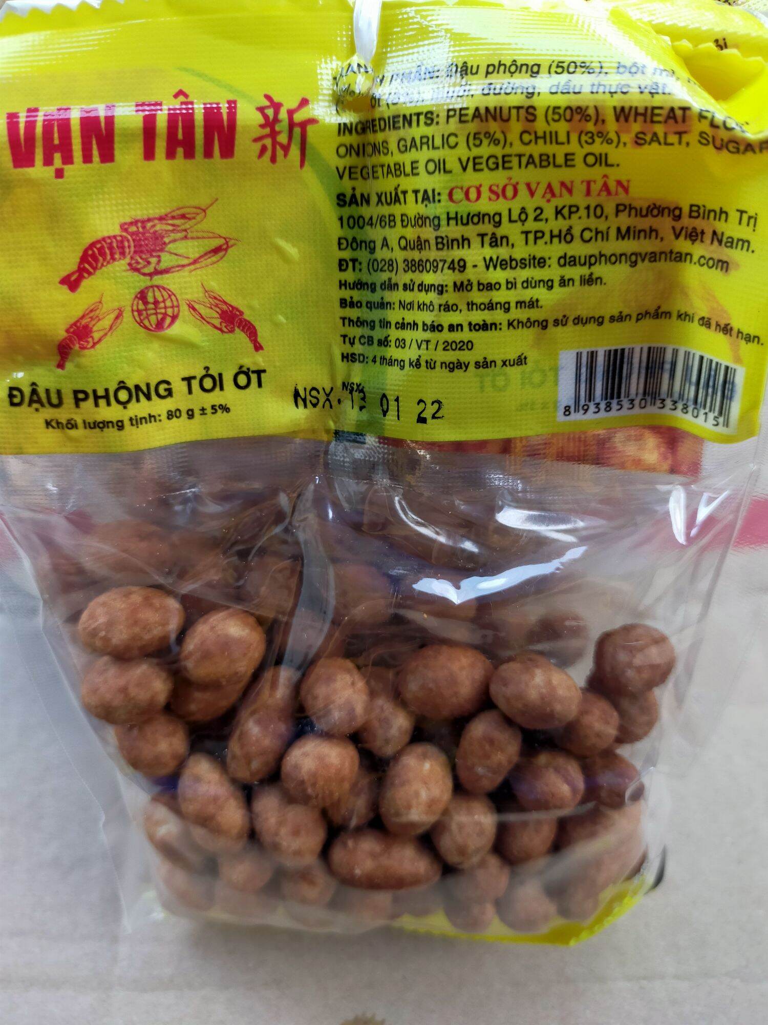 (combo 10 Gói ) Giá Sỉ Đậu phộng Tỏi ớt 80g