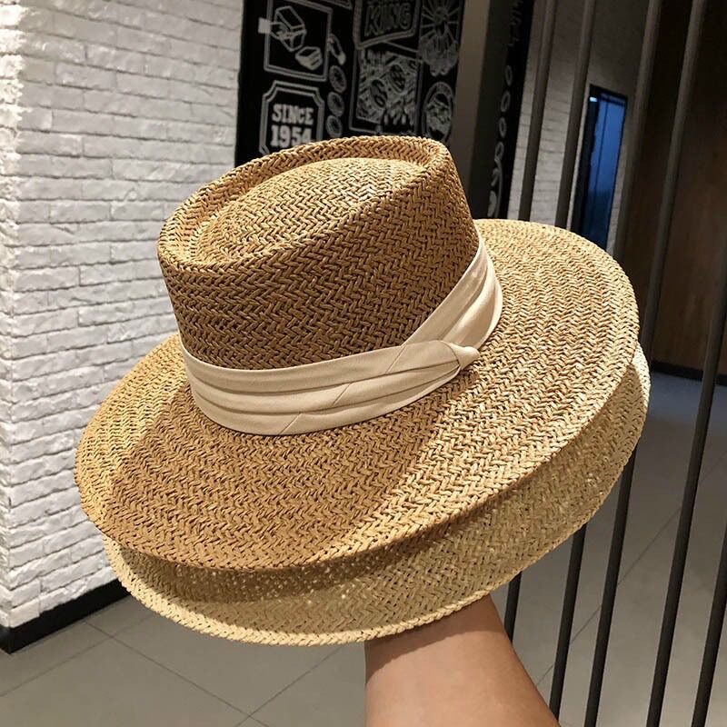 Mũ Cói đi biển Gaucho Panama cao cấp chất liệu cói tự nhiên viền trắng đen Nón cói hotrend (đóng thùng to giữ form nón) - 3