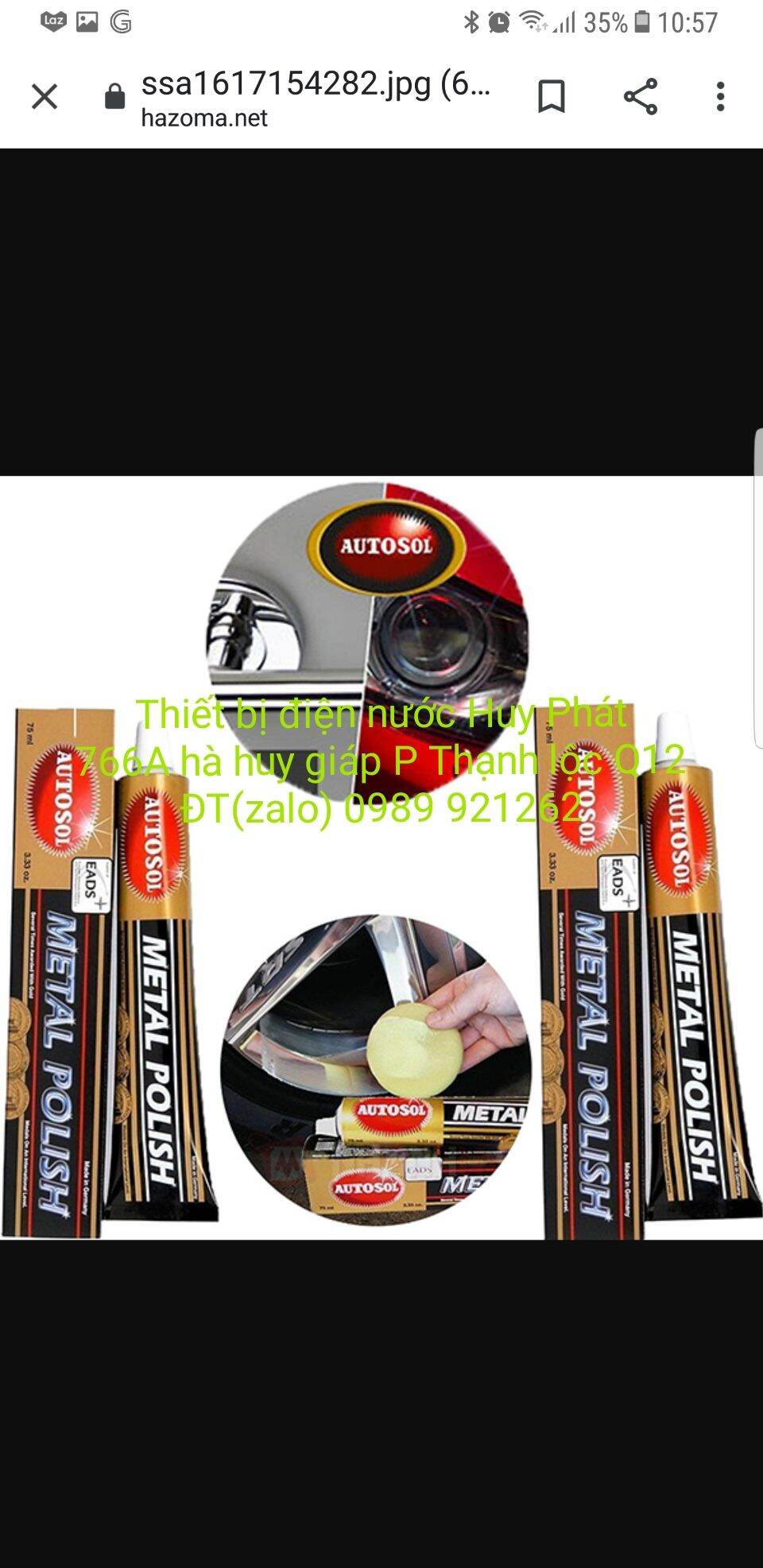 Kem đánh bóng kim loại autosol metal polish 100g