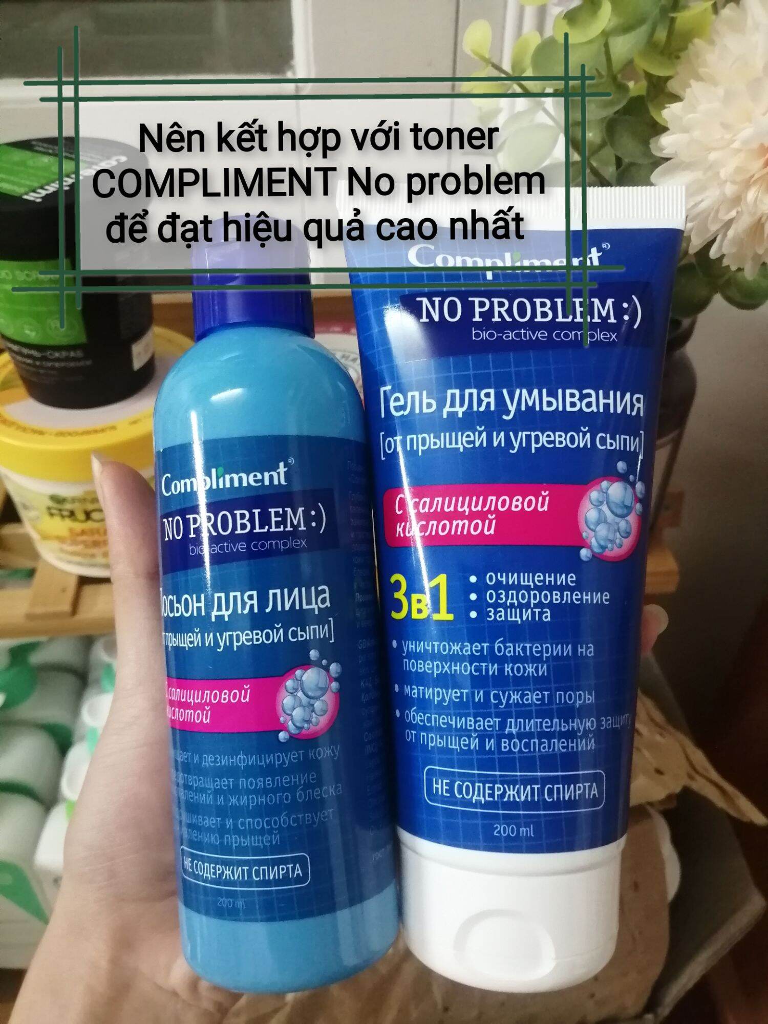 Sữa rửa mặt COMPLIMENT No problem 200ml làm sạch sâu, đẩy lùi mụn ẩn
