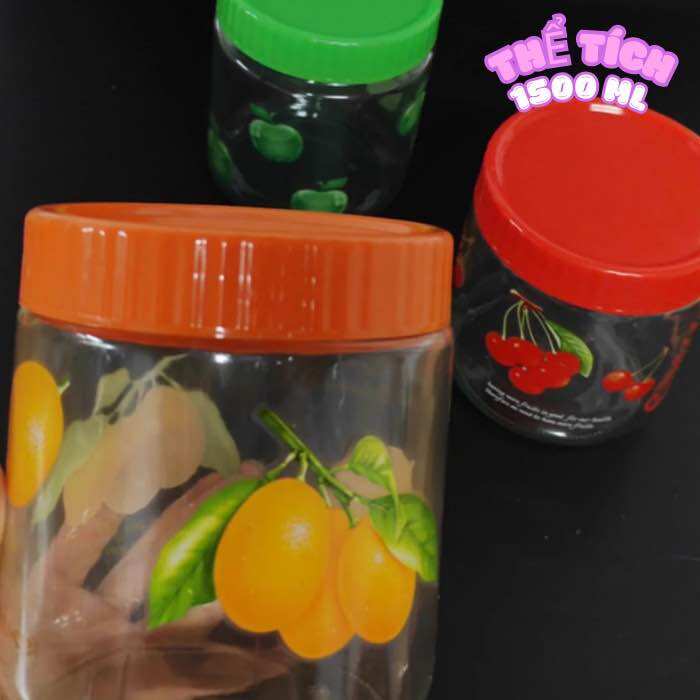 Hủ keo bông thủy tinh 8120,hủ gia vị thủy tinh 1500ml,hủ thủy tinh 1500ml nắp nhựa