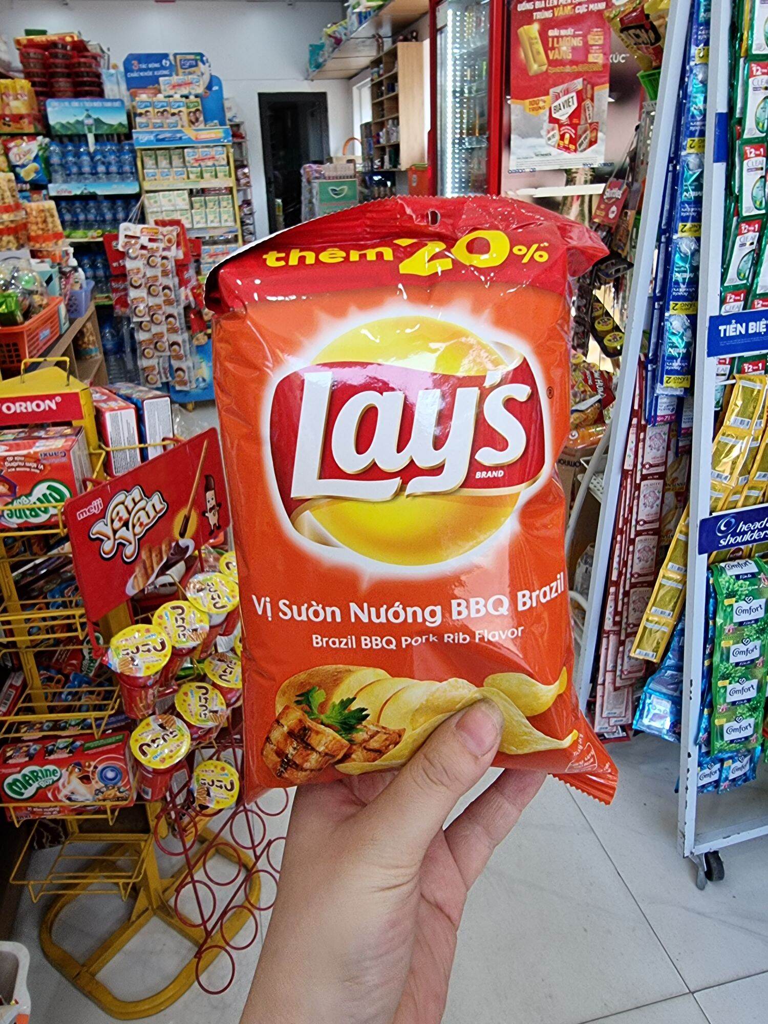 Bịch bim bim Lays vị sườn nướng 10 gói 35g
