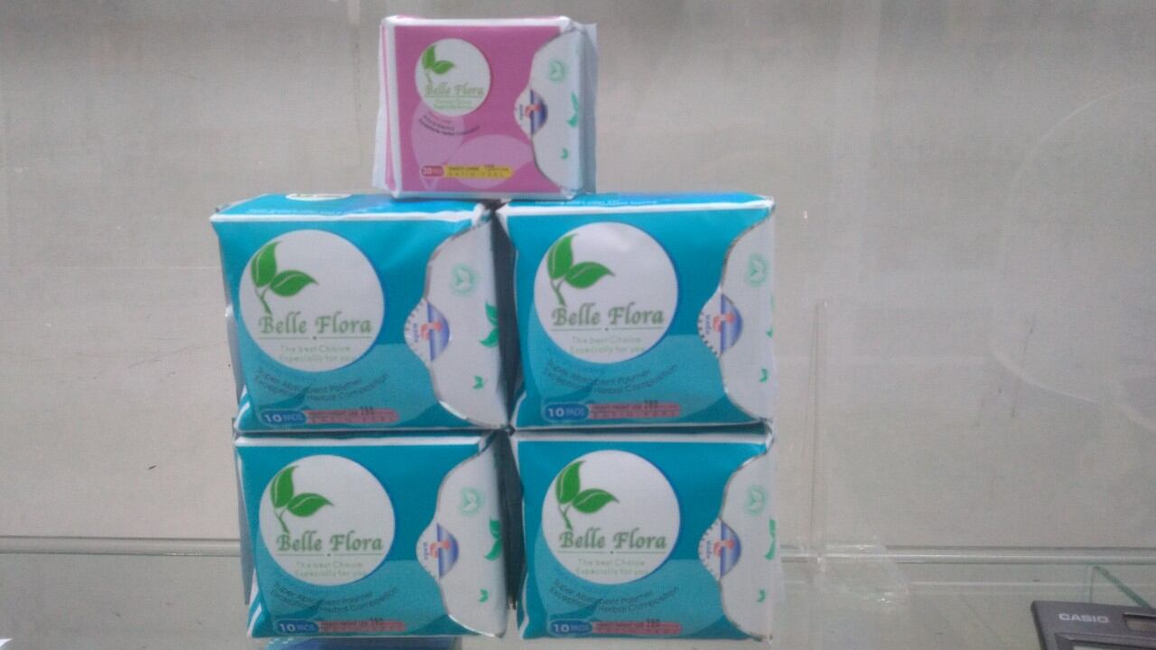 Combo 4 gói bvs belle flora ban đêm cotton, gói 10 miếng, miếng 28cm