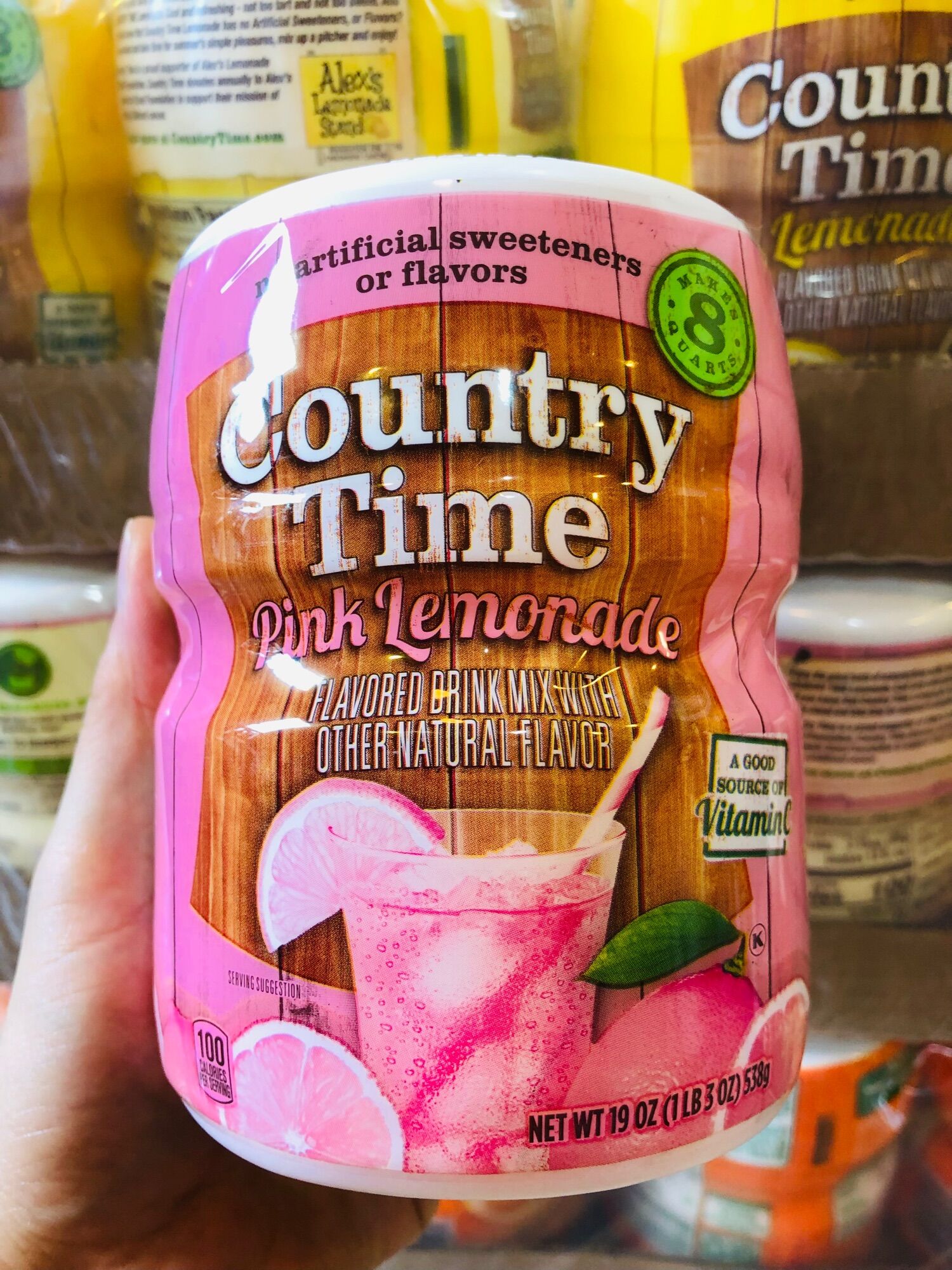 Bột trái cây pink lemonade country time 538g - usa