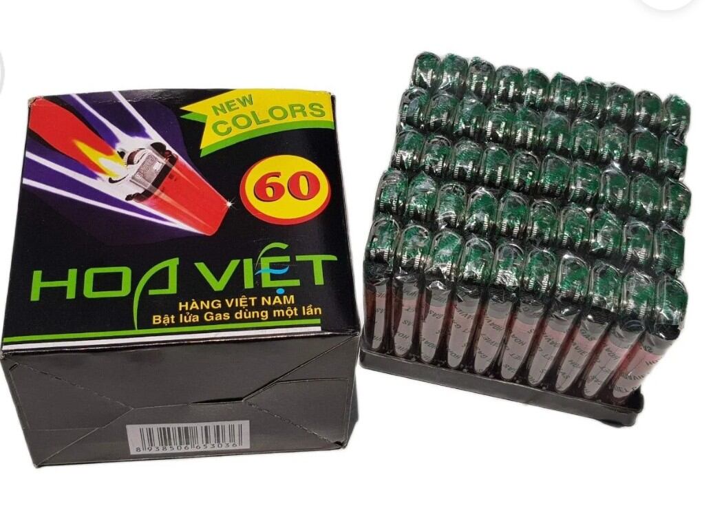 Quẹt ga_bật lửa bọc đá Hoa Việt 60