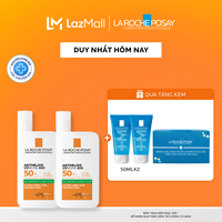 Bộ sản phẩm sữa chống nắng La Roche-Posay cho da dầu mụn Anthelios UVMUNE400 Fluid 50ml