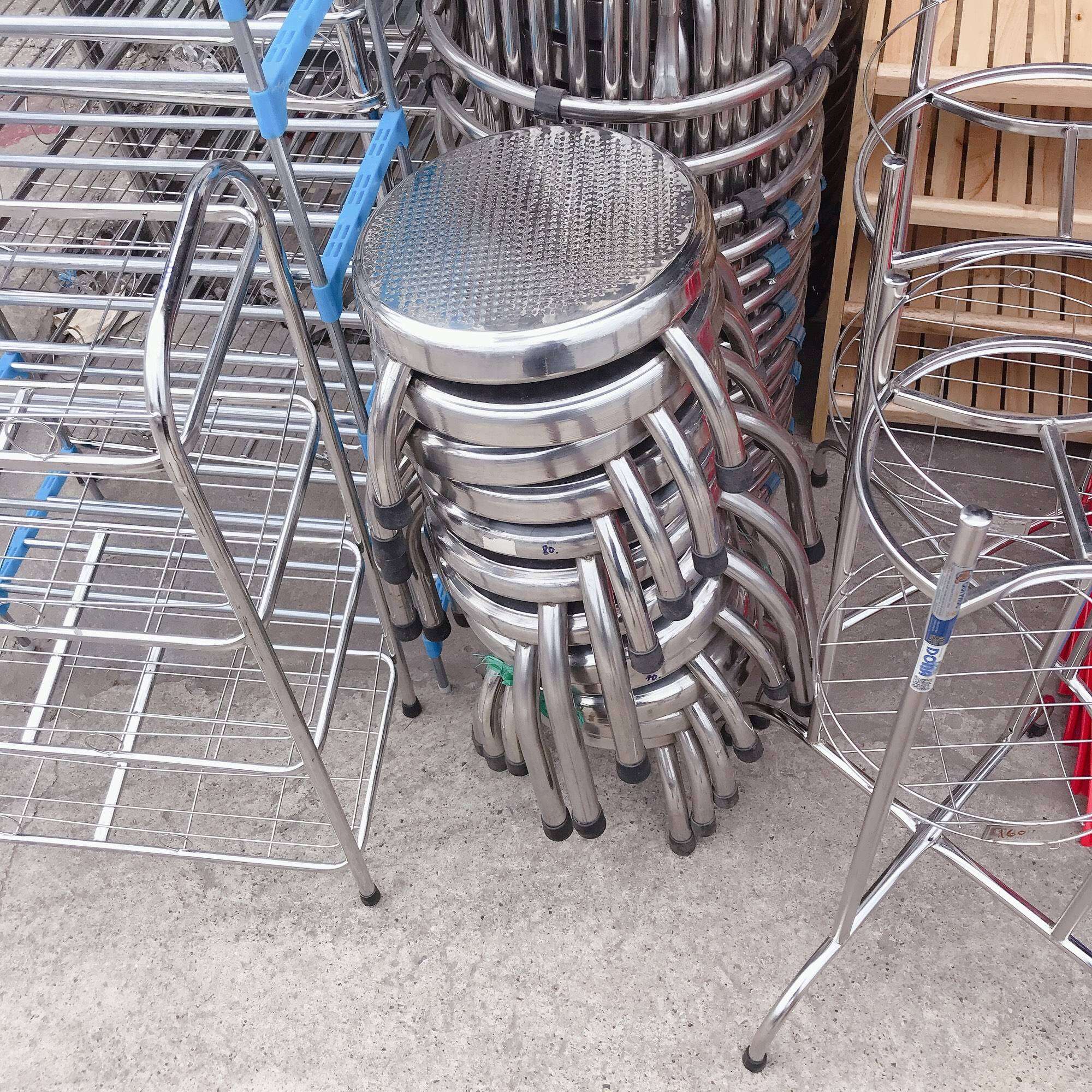 Ghế Đẩu Inox 201 Cao 30cm