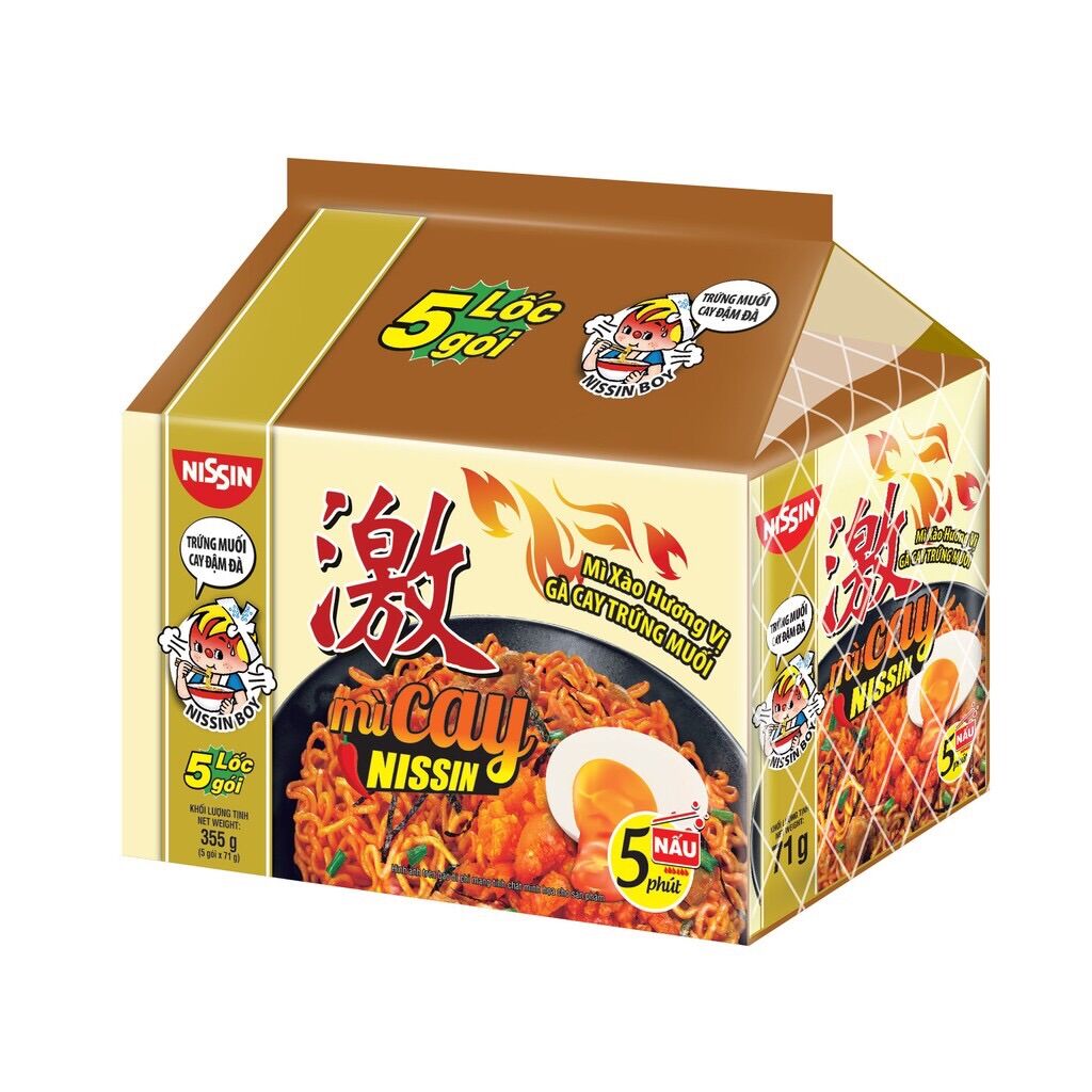 MÌ CAY NISSIN THÁI LAN (lốc 5 gói) MỲ CAY CHUẨN HÀN