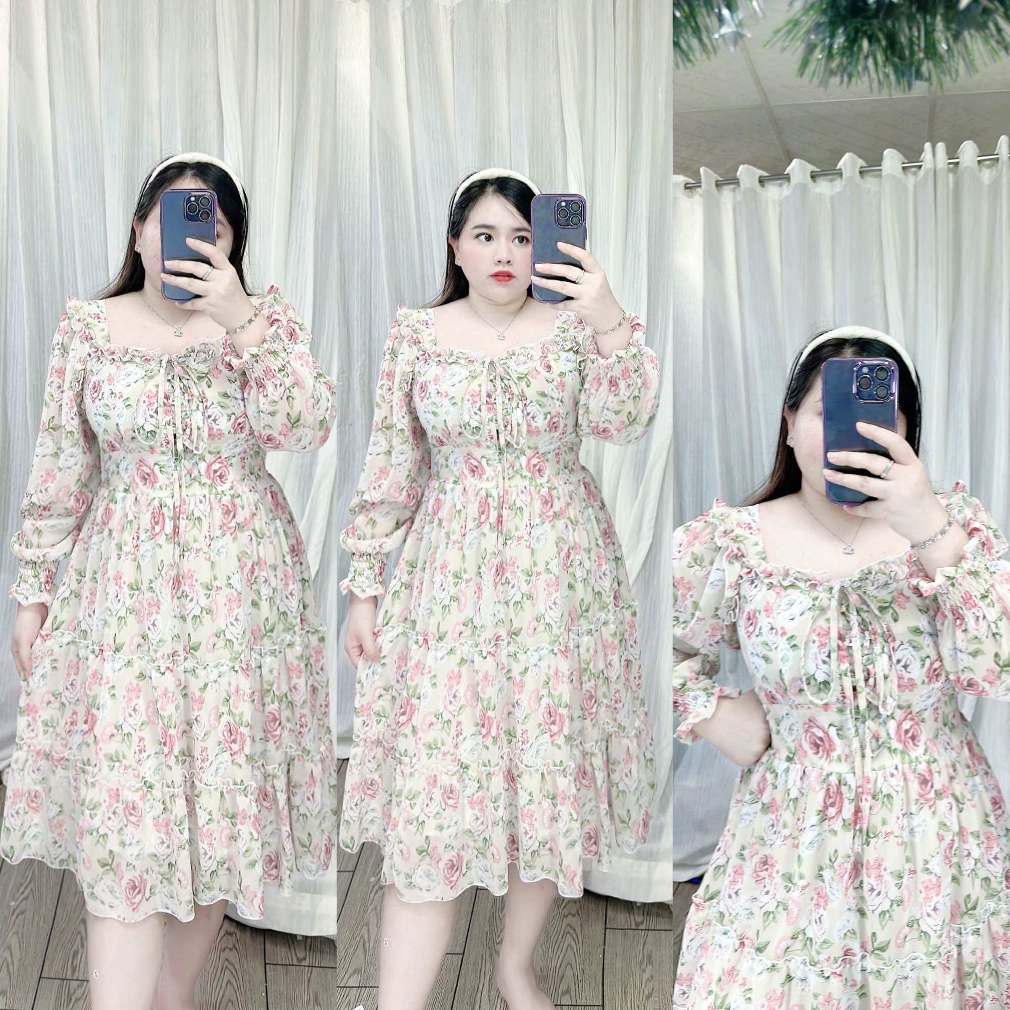 [Bigsize 60-85kg] Đầm đan dây