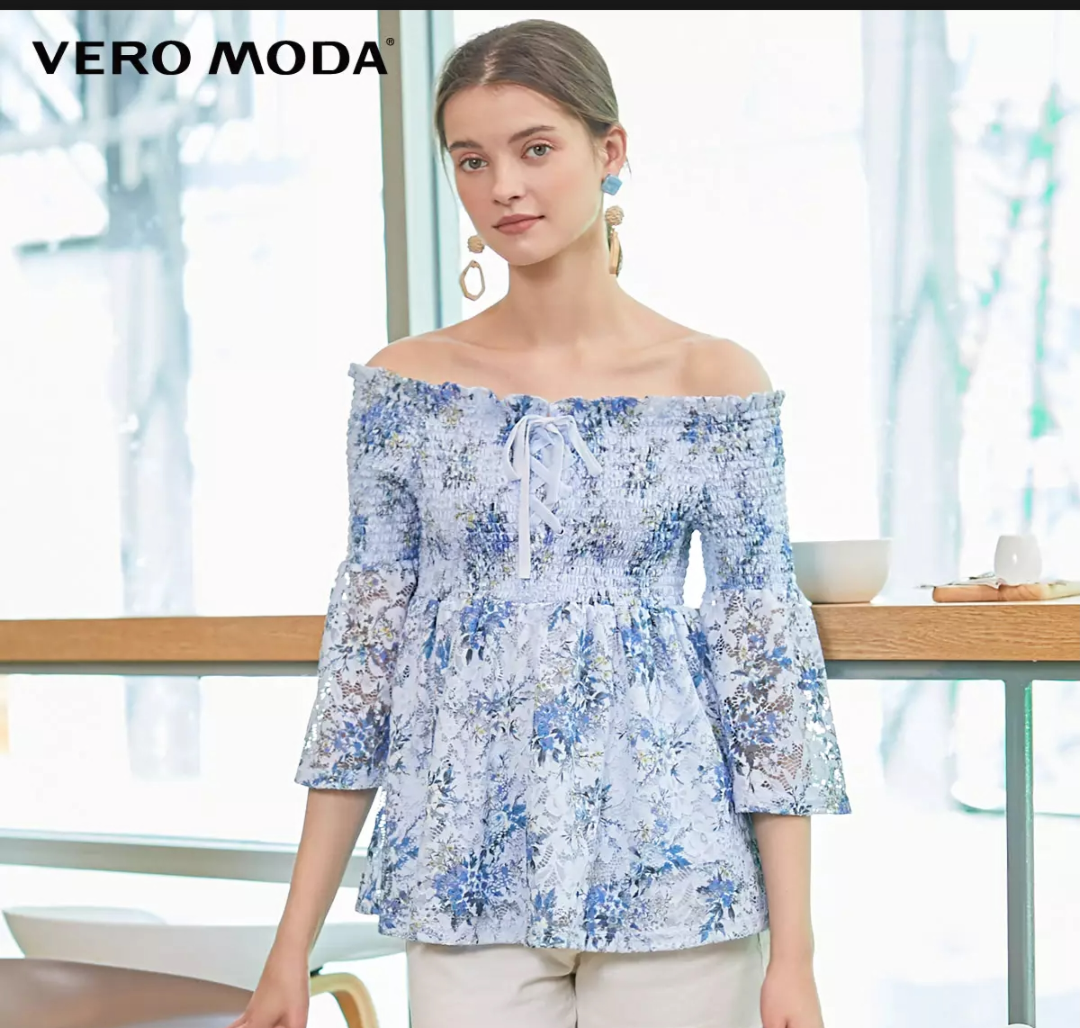 Áo ren trễ vai cao cấp Vero Moda