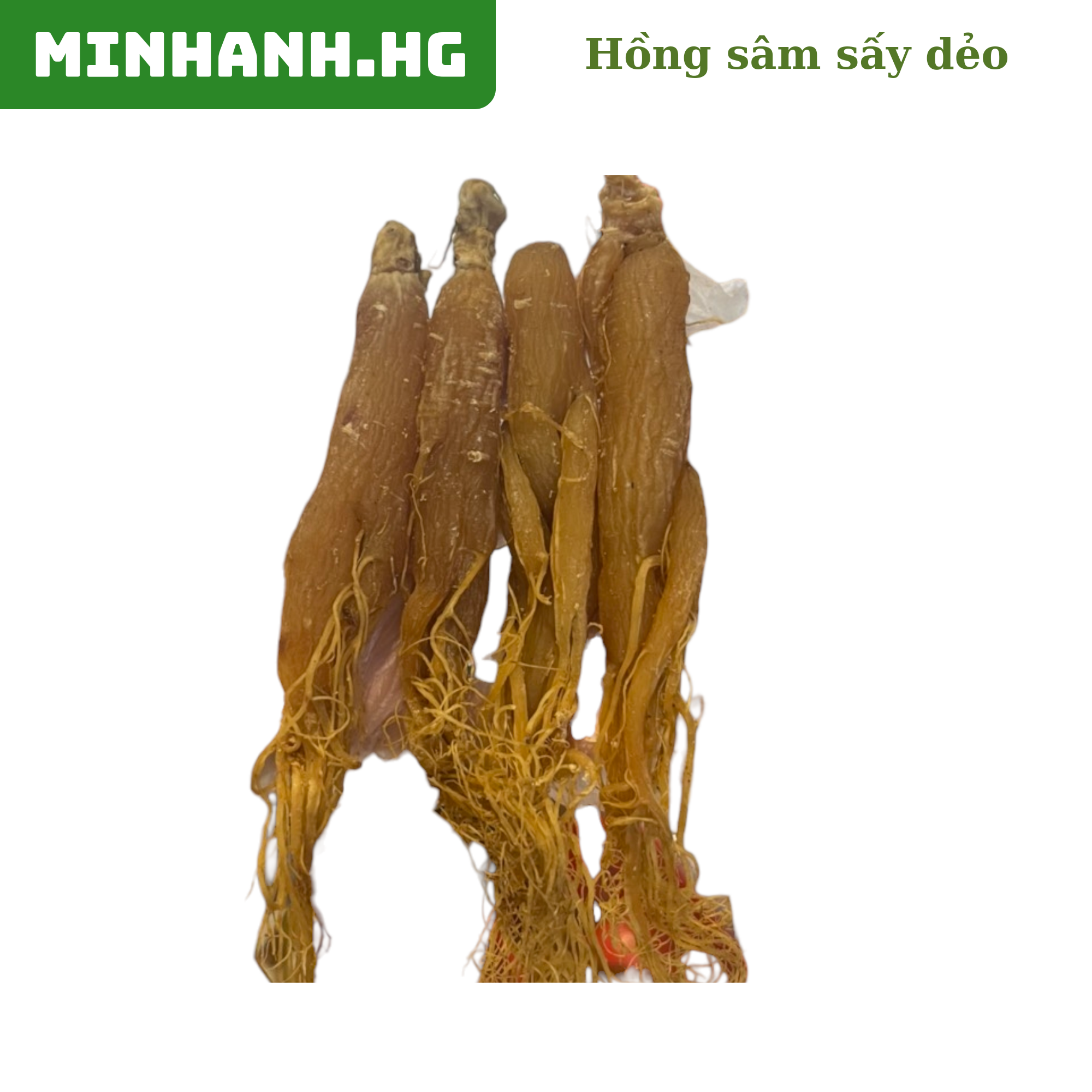 Củ hồng sâm sấy dẻo túi 100gr đủ size 2345 củ/lạng