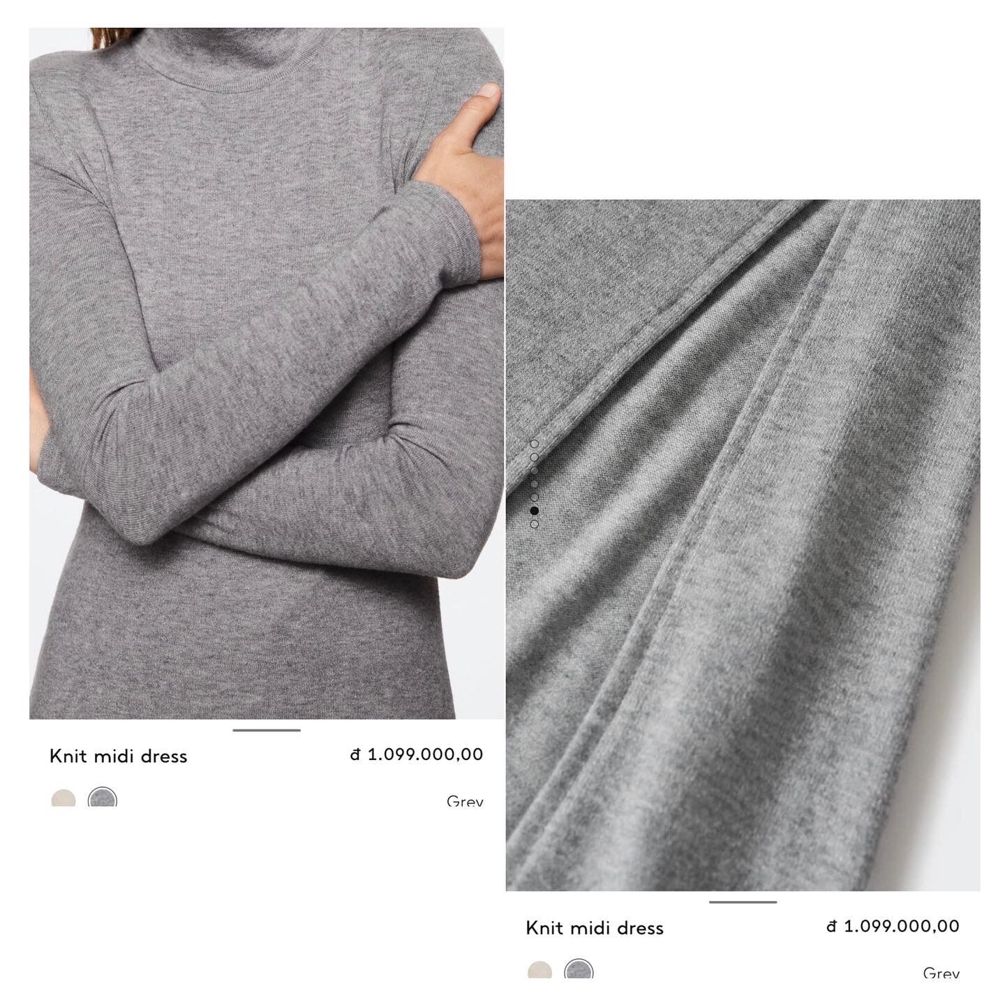 🍂Đầm cổ lọ midi xẻ tà MANG0 xuất xịn