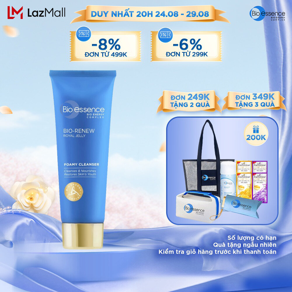 Sữa rửa mặt dưỡng da (da dầu & hỗn hợp) Bio-Renew Bio-Essence Renew Foamy Cleanser tinh chất sữa ong chúa 100g