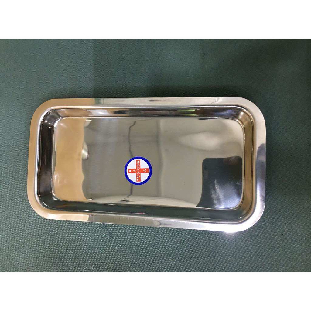 Khay đựng dụng cụ y tế, mâm y tế phẩu thuật Inox dày, cao cấp - Nhiều cỡ