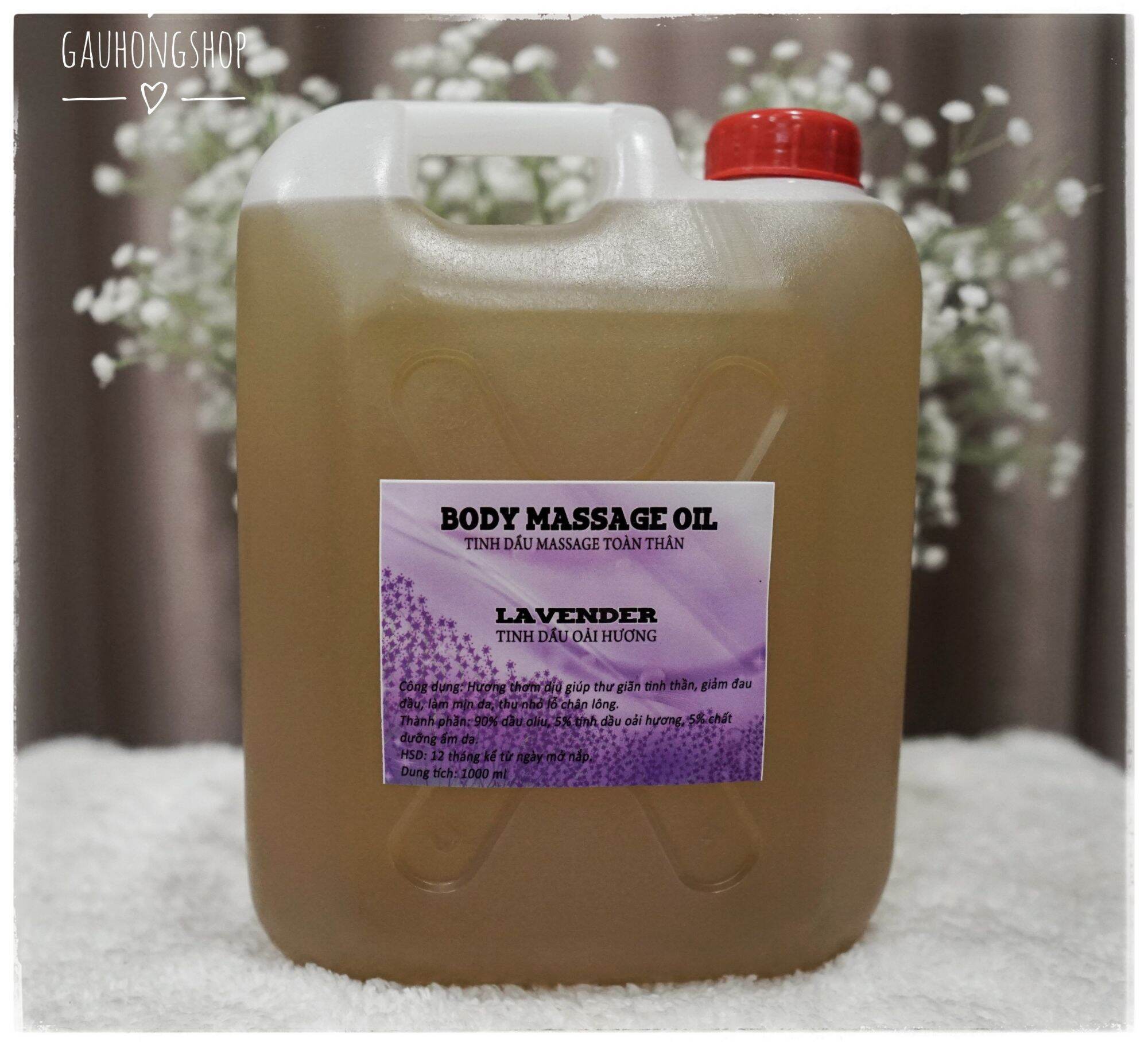 Lemongrass Body Massage Oil 5 Liter - Relaxing, Smooth Skin Care - Premium Product for Spas |   No Stickiness, No Stain, No Towel Stain