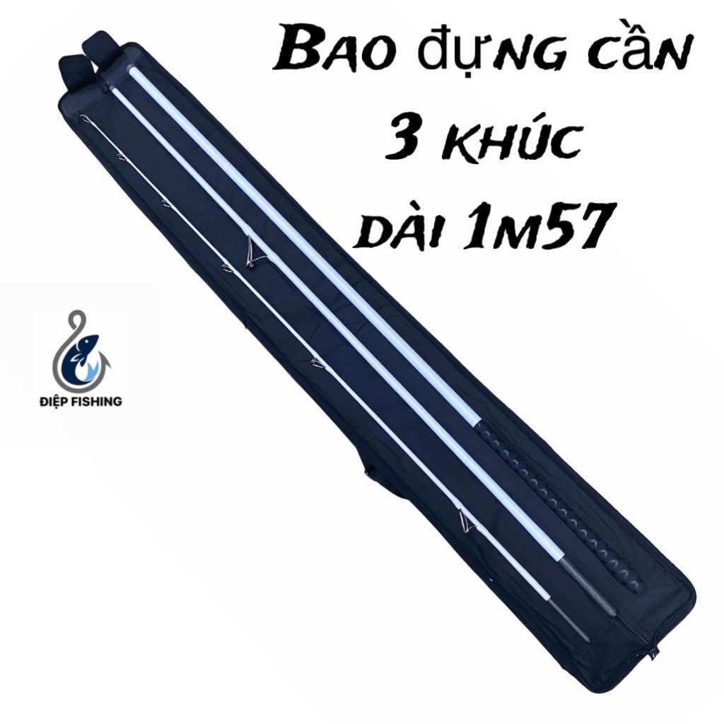 Bao đựng cần 3 khúc dài 1m56 có lớp mút êm bảo vệ cần